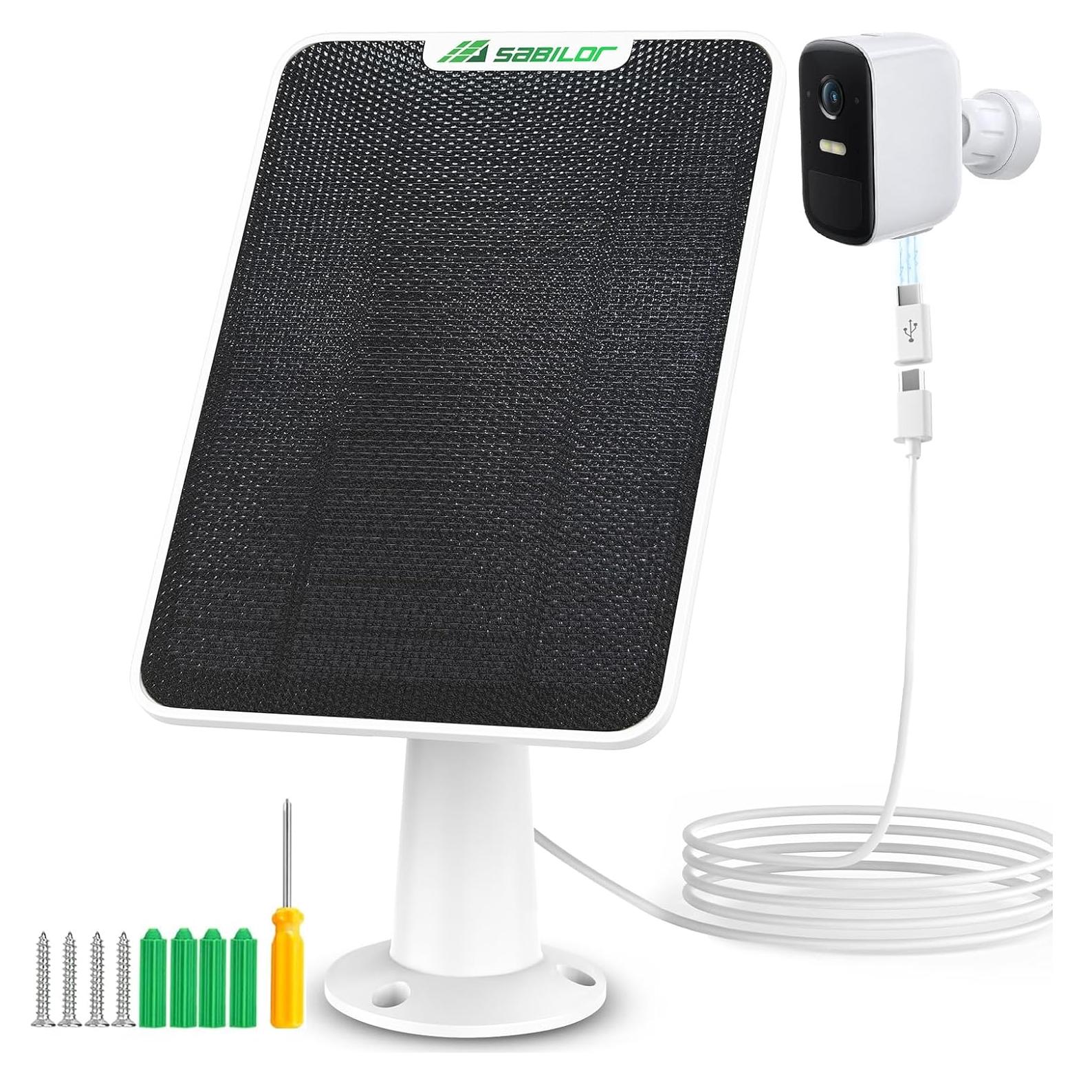 Panel Solar Sabilor 4W para Cámaras Eufycam 2C/2C Pro