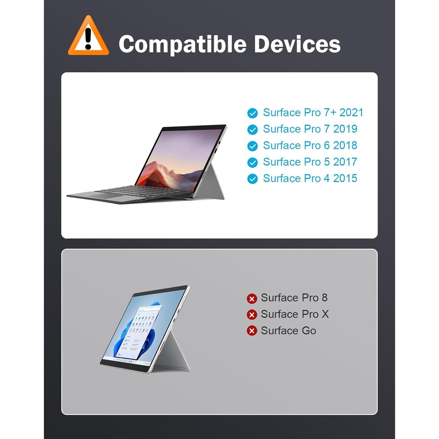 Teclado Inalámbrico MoKo para Microsoft Surface Pro Gris