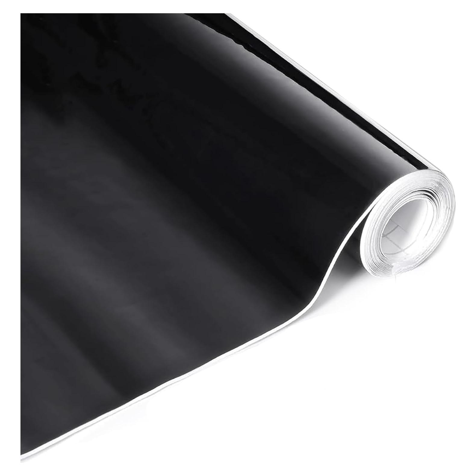 Envoltura de Vinilo Negro Brillante Lypumso 0.3m x 3m Autoadhesiva