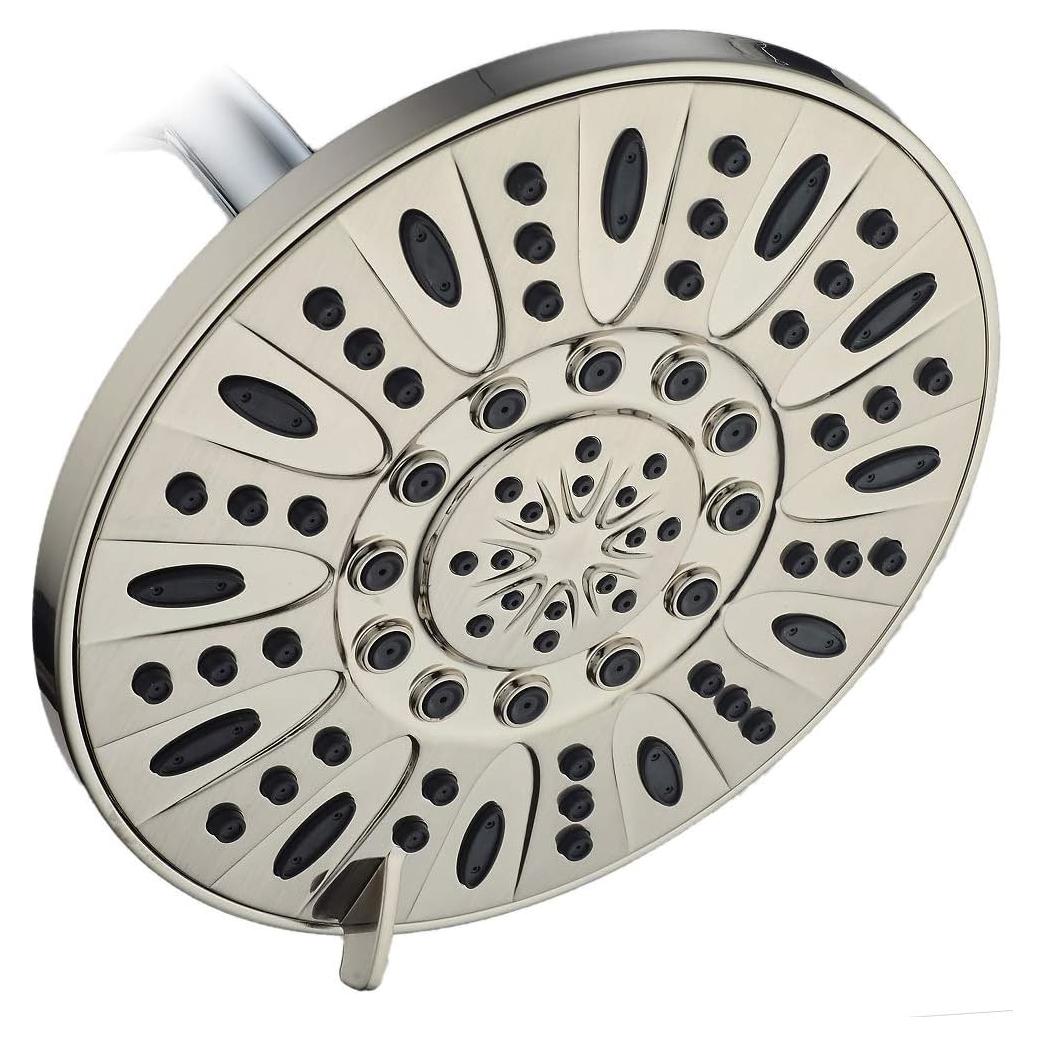 Cabezal de Ducha de Lluvia AquaDance 7" Acero Cepillado 6 Modos