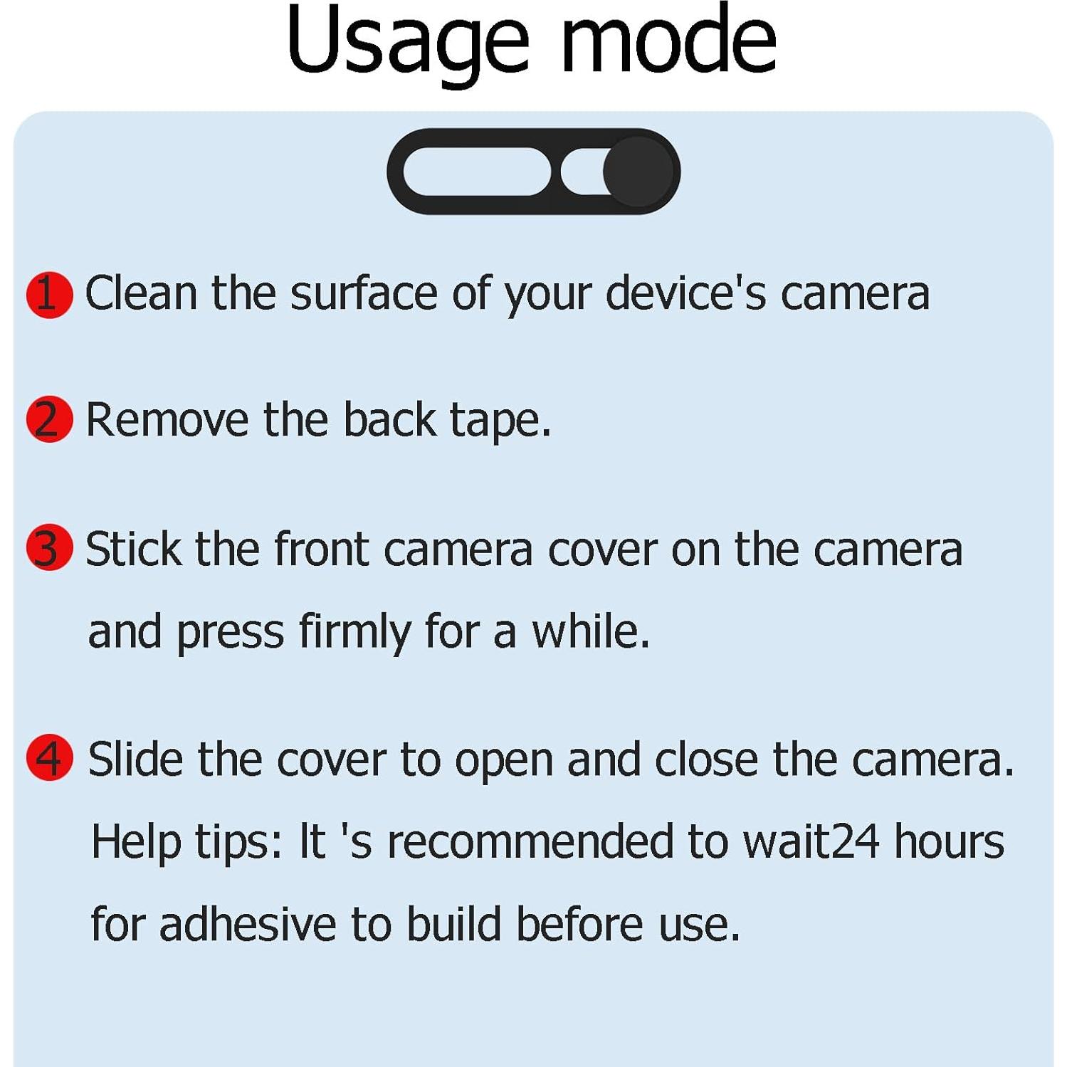 Cubierta de Webcam Peramarl Negra para iPhone 14/15 (2PCS)