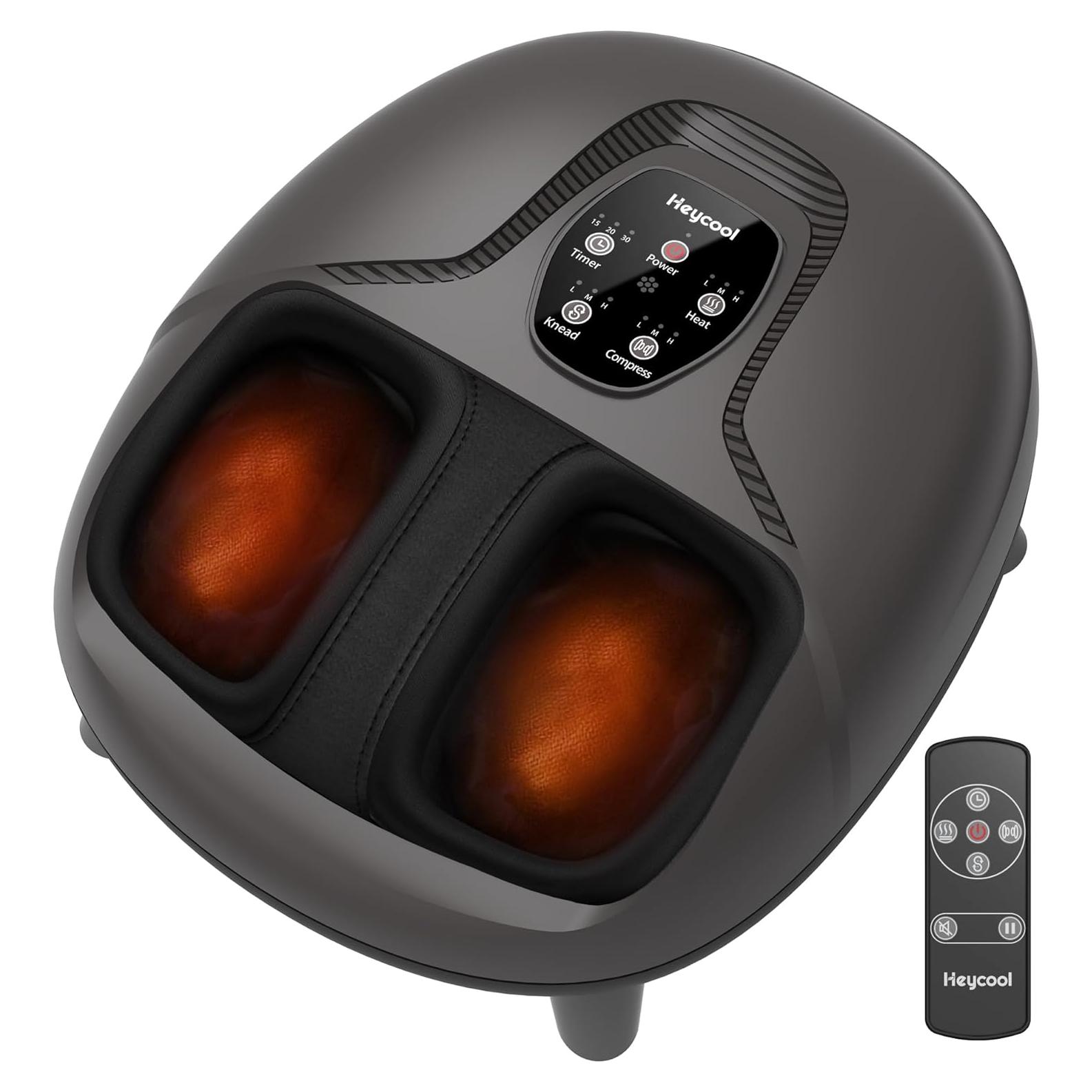 Masajeador de pies Shiatsu Heycool 2025 con calor y compresión