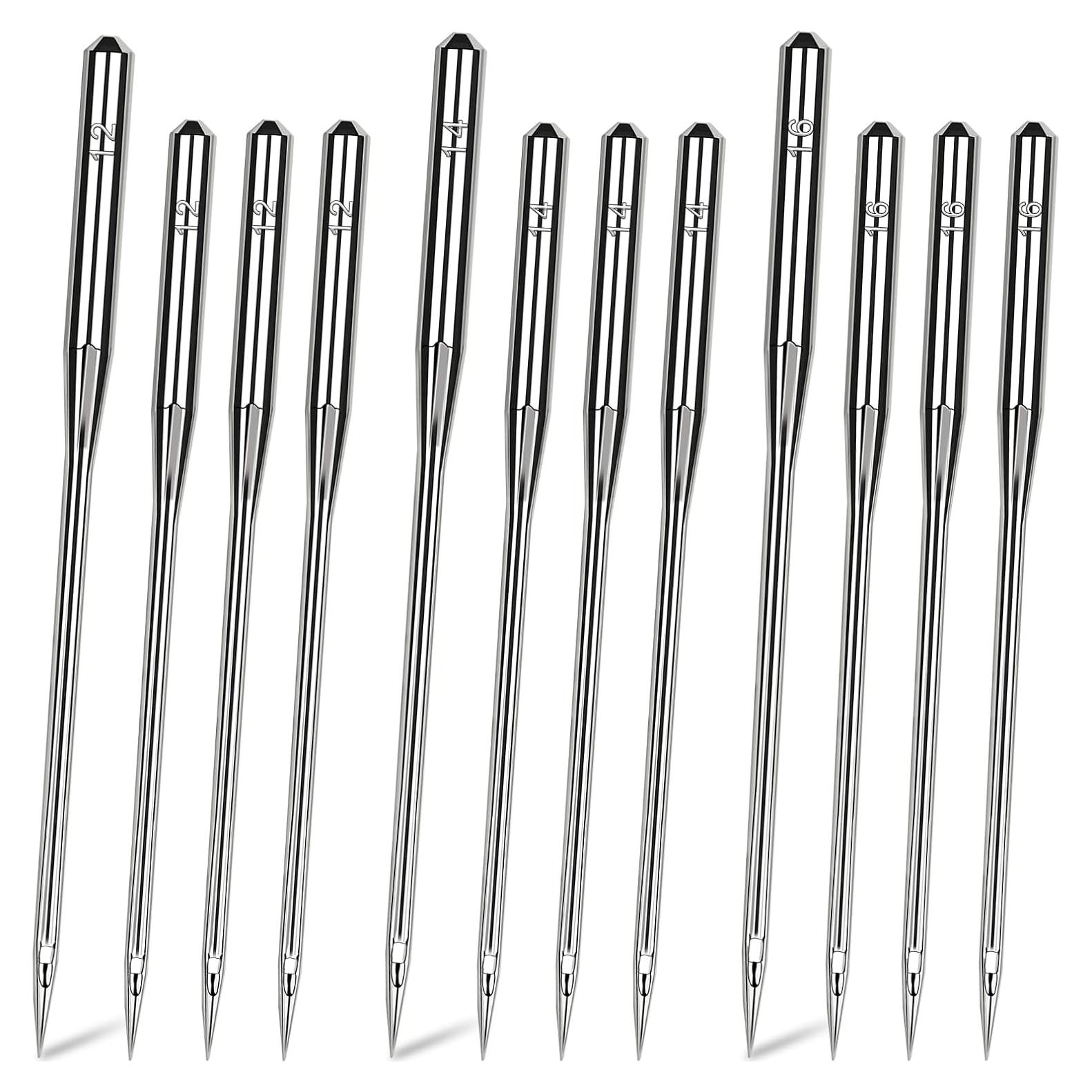 50 Agujas de Máquina de Coser Universales HLARTNET - 80/12, 90/14, 100/16