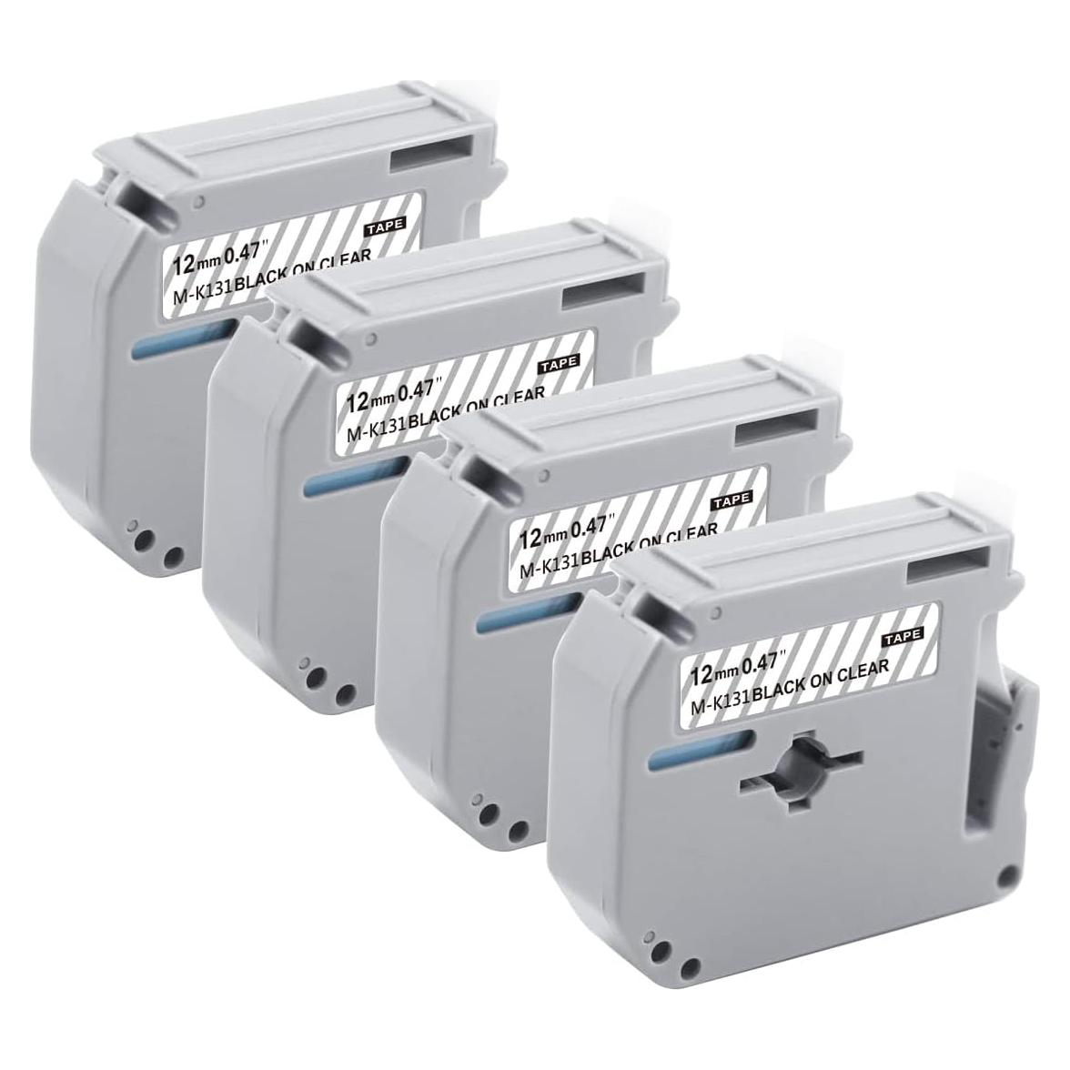 Cinta de Etiqueta Transparente BOYEEZON MK131 12mm Paquete de 4