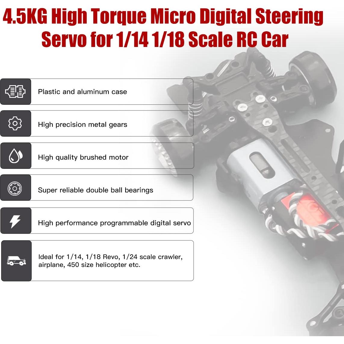 Servo Motor AGFRC B13DLM V2 4.5kg 22.8x12x29.4mm RC