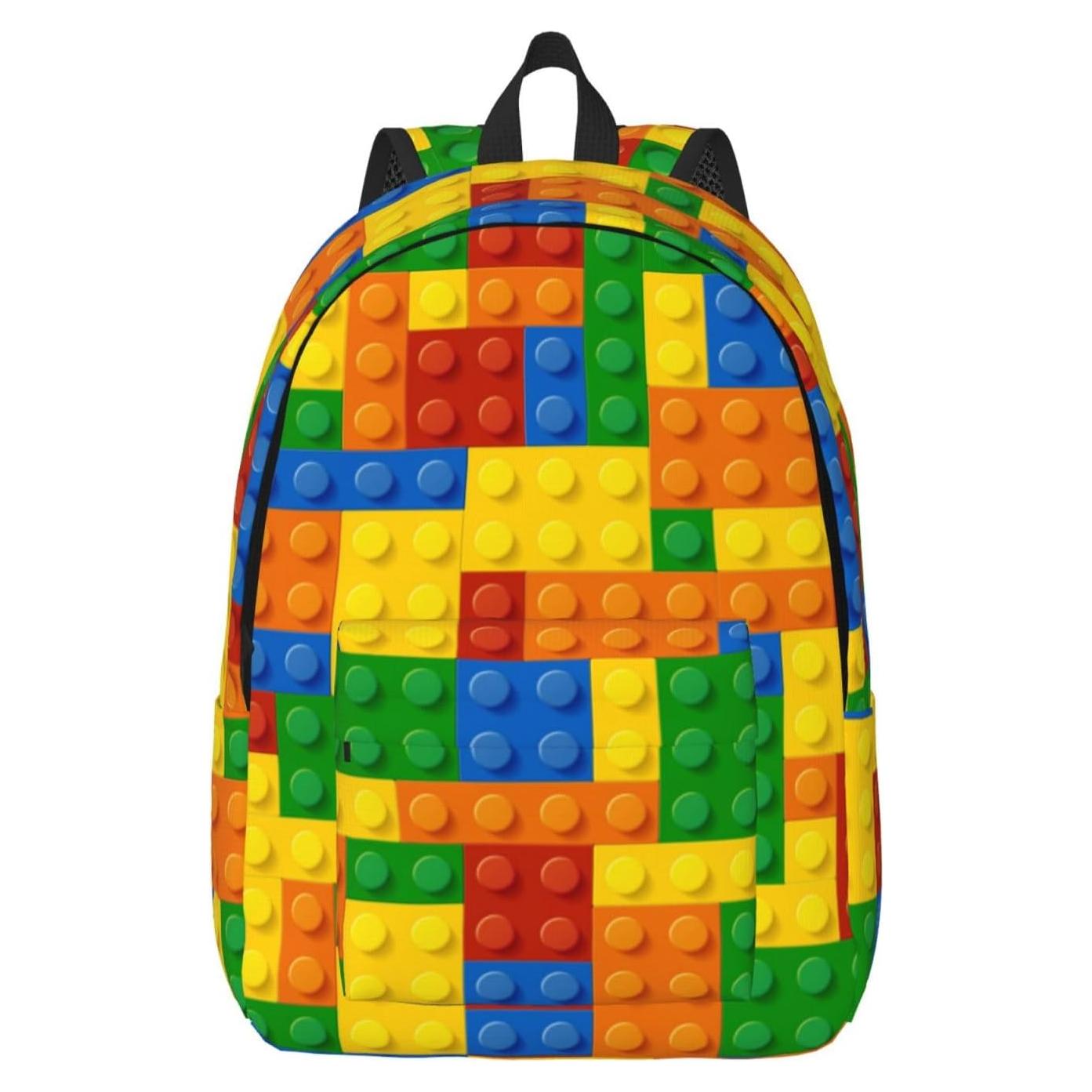Mochila Lona Ligera GVGOAGL 40cm Patrón Colorido Unisex