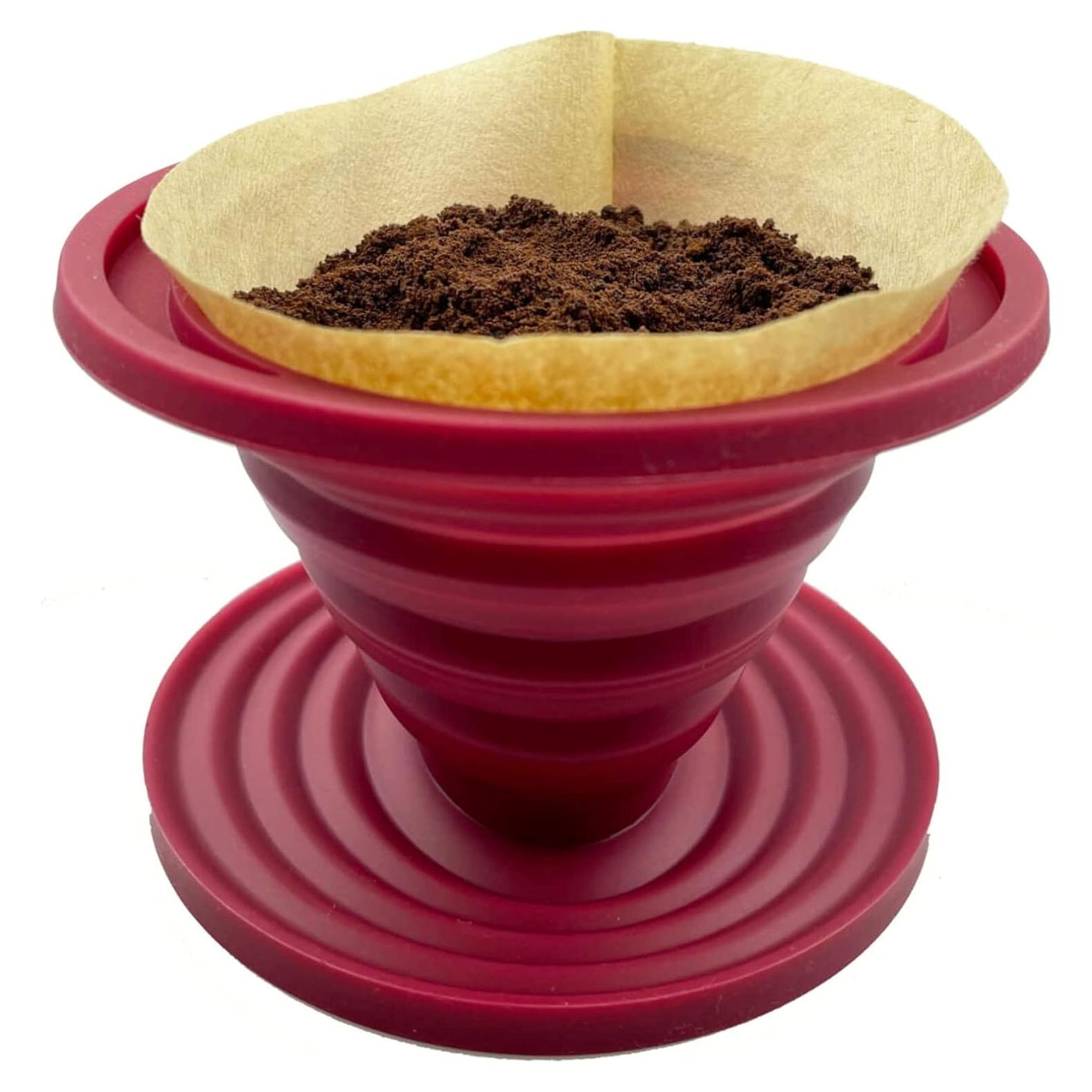 Gotero de café colapsable Attsky de silicona para camping