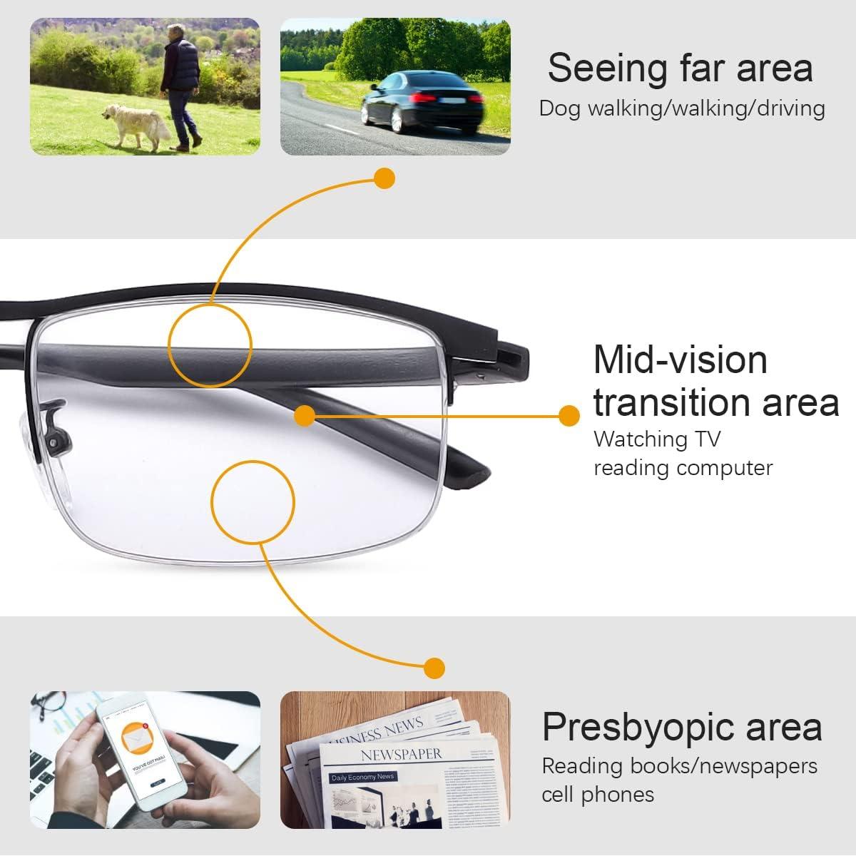 Gafas de lectura YIMI multifocal UV400 para sol y PC