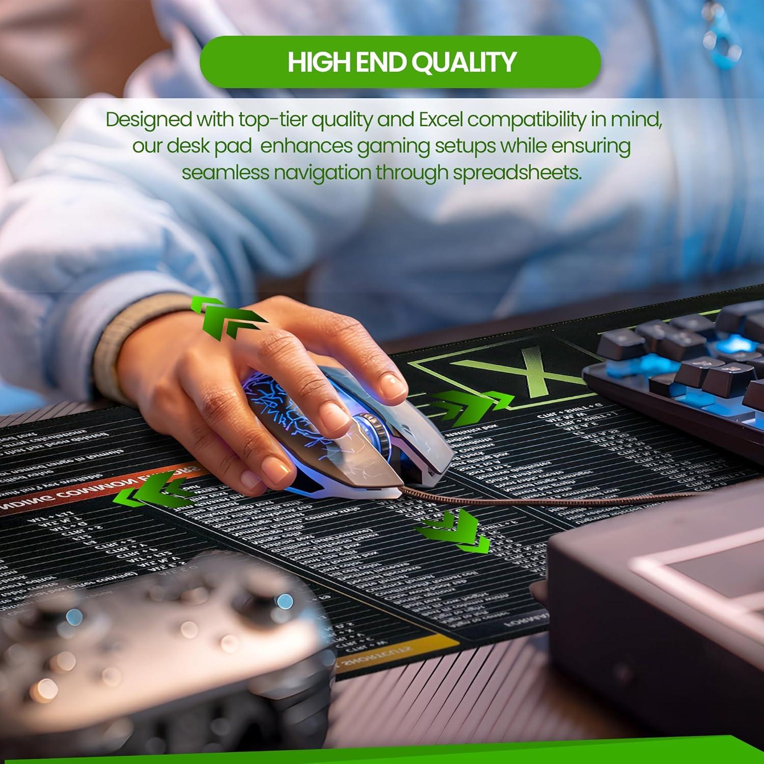 Alfombrilla de Ratón FzGuides XL con Atajos de Excel 90x40cm