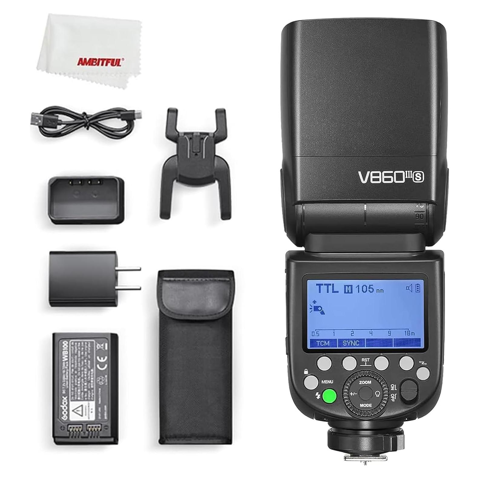 Flash Godox V860III-S para Cámara Sony, E-TTL II, 2600mAh