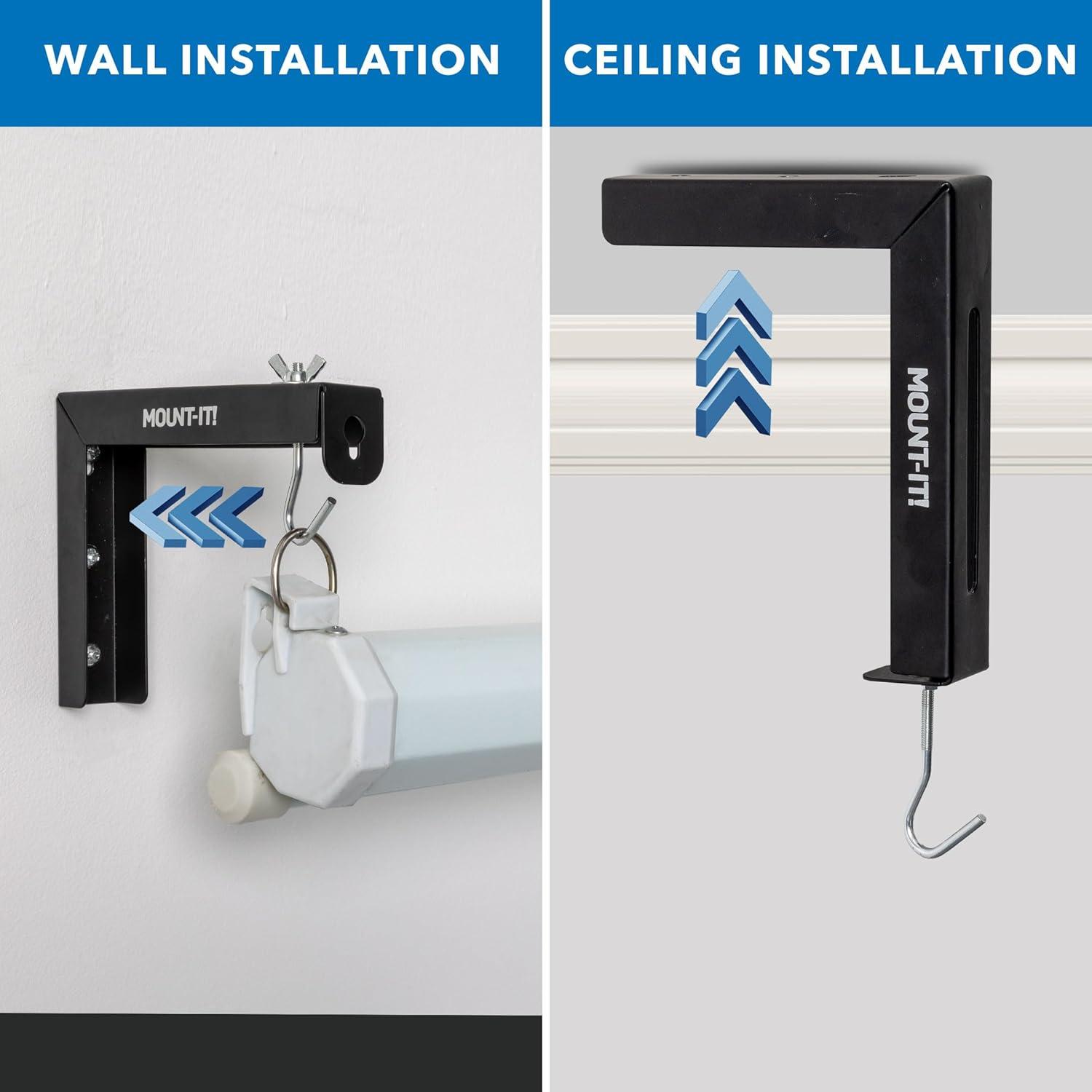 Soporte de Pared para Pantalla de Proyector Mount-It! Negro 6"