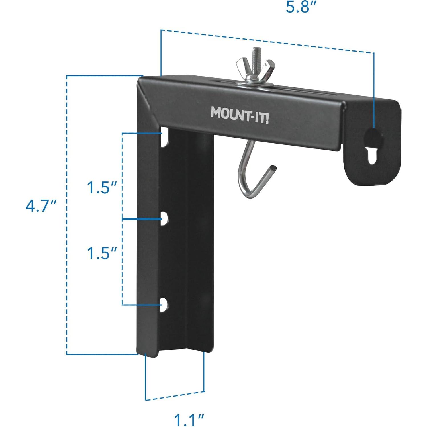 Soporte de Pared para Pantalla de Proyector Mount-It! Negro 6"