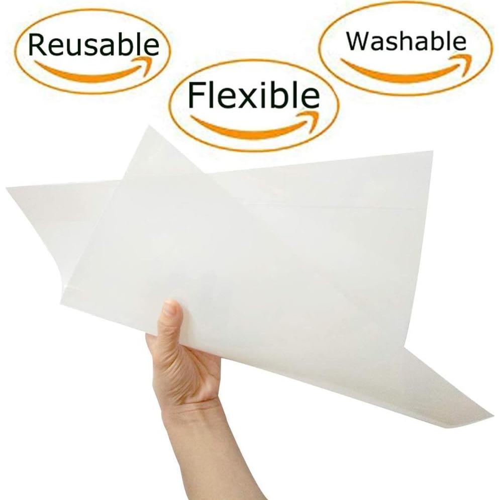 12 Hojas Plantillas en Blanco Mylar 6mil 30.48x30.48cm Arzok