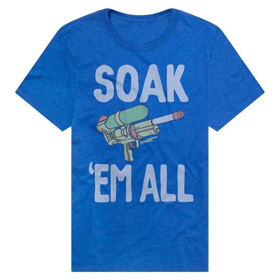 Camiseta Clásica Unisex Popfunk Algodón Azul Mediano