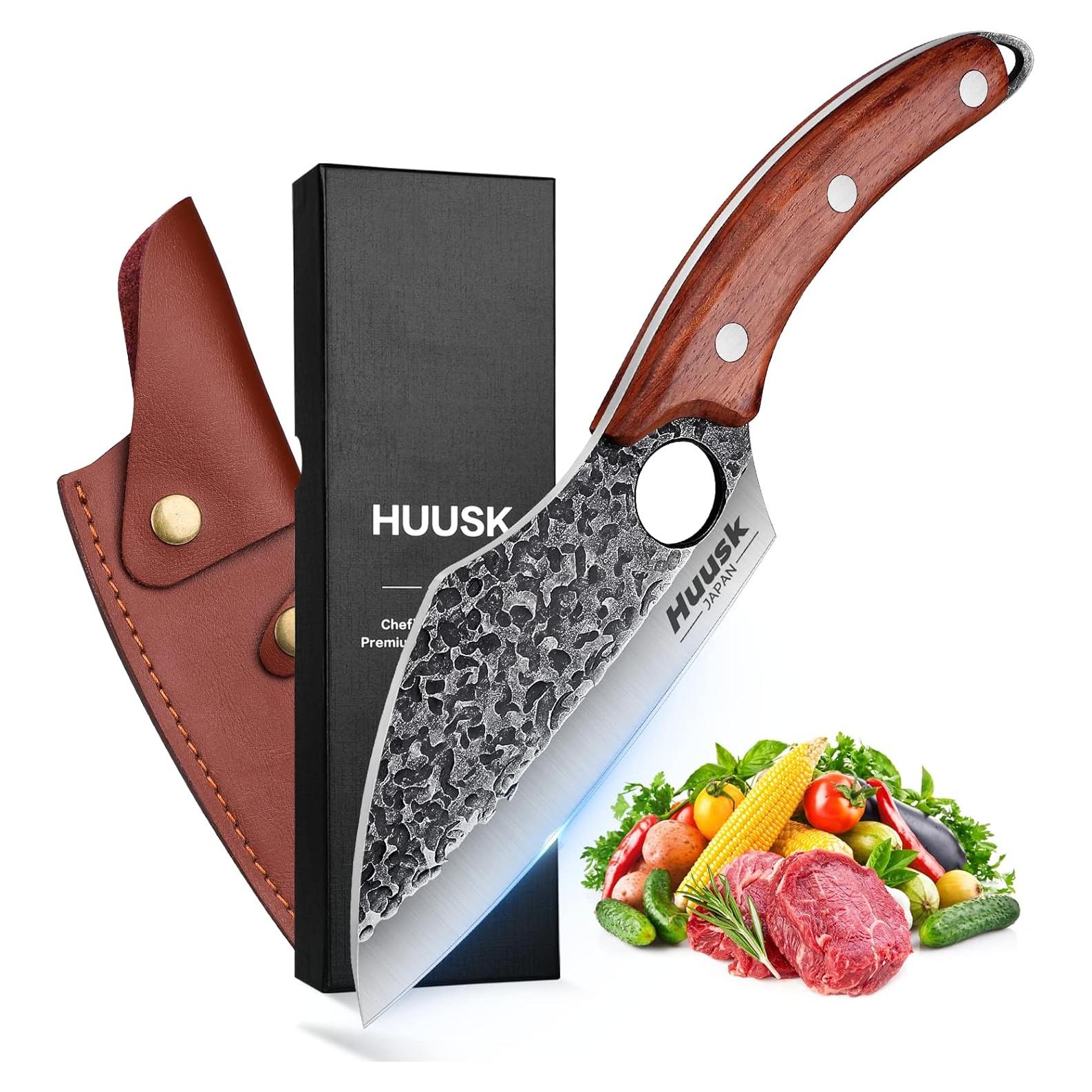 Hacha de Carne Huusk - Cuchillo de Chef Forjado 14.5 cm