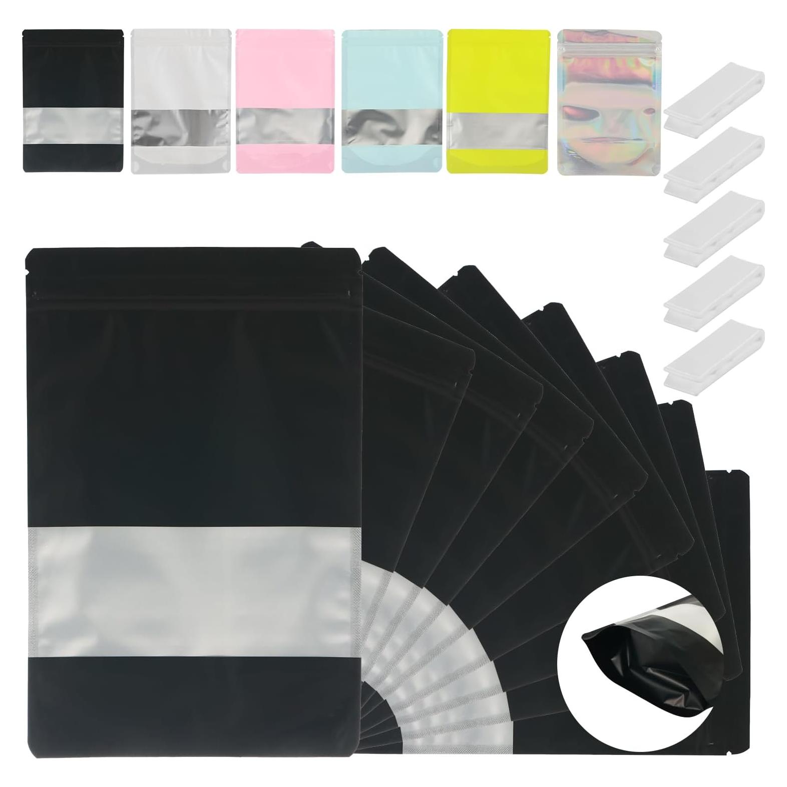 200 Bolsas Mylar Reutilizables GcFoir 12.7x20.3 cm Holográficas