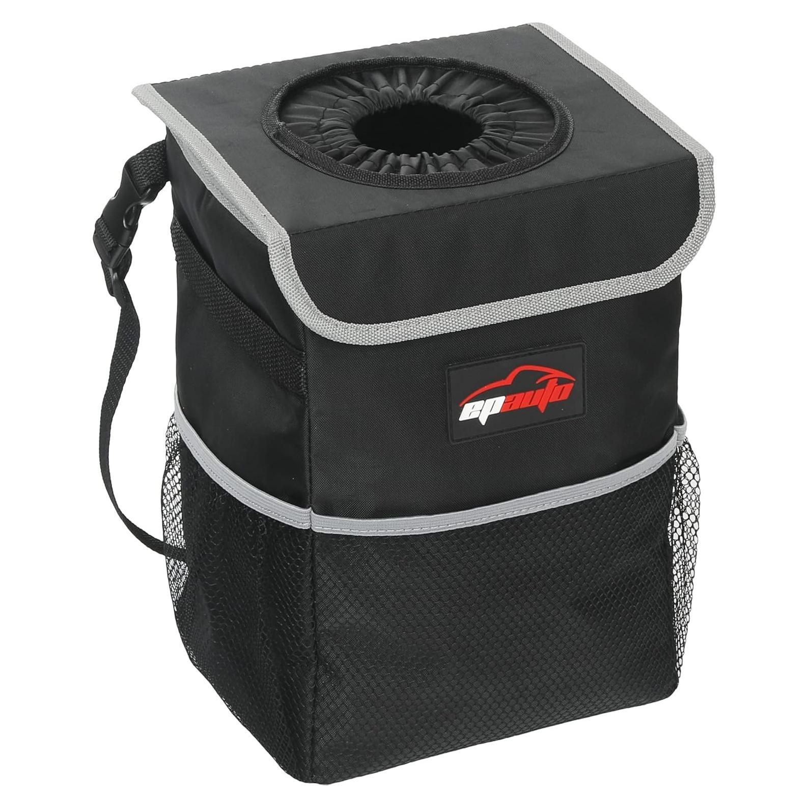 Basurero de Coche EPAuto Impermeable 9.46L Negro con Tapa