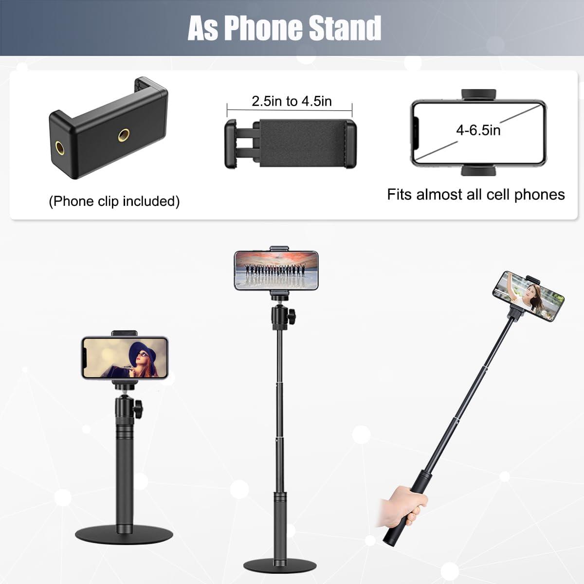 Soporte para Webcam JCWINY Ajustable 71 cm Plegable Metal Rosa