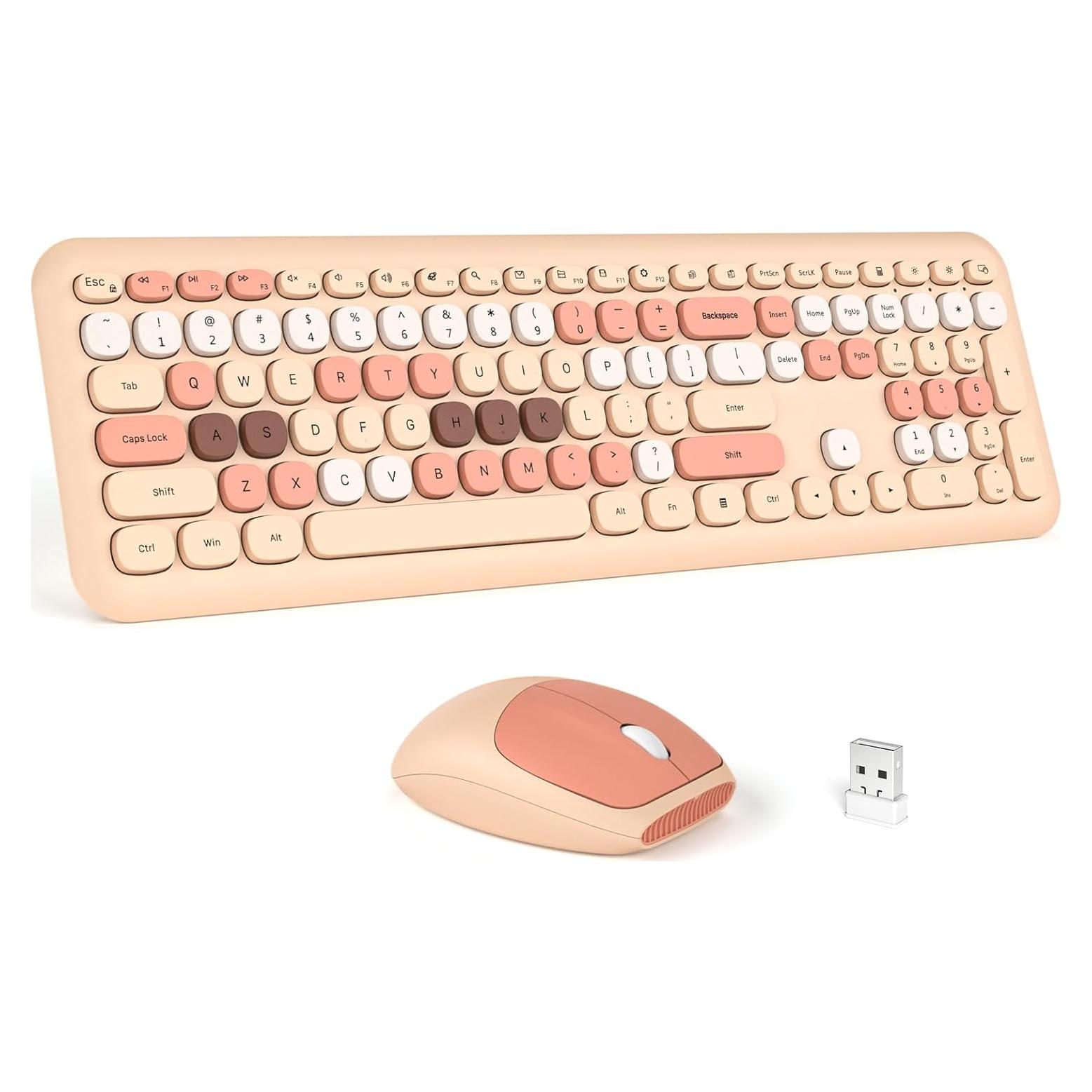 Combo Teclado y Ratón Inalámbrico MOFII Café Plug & Play