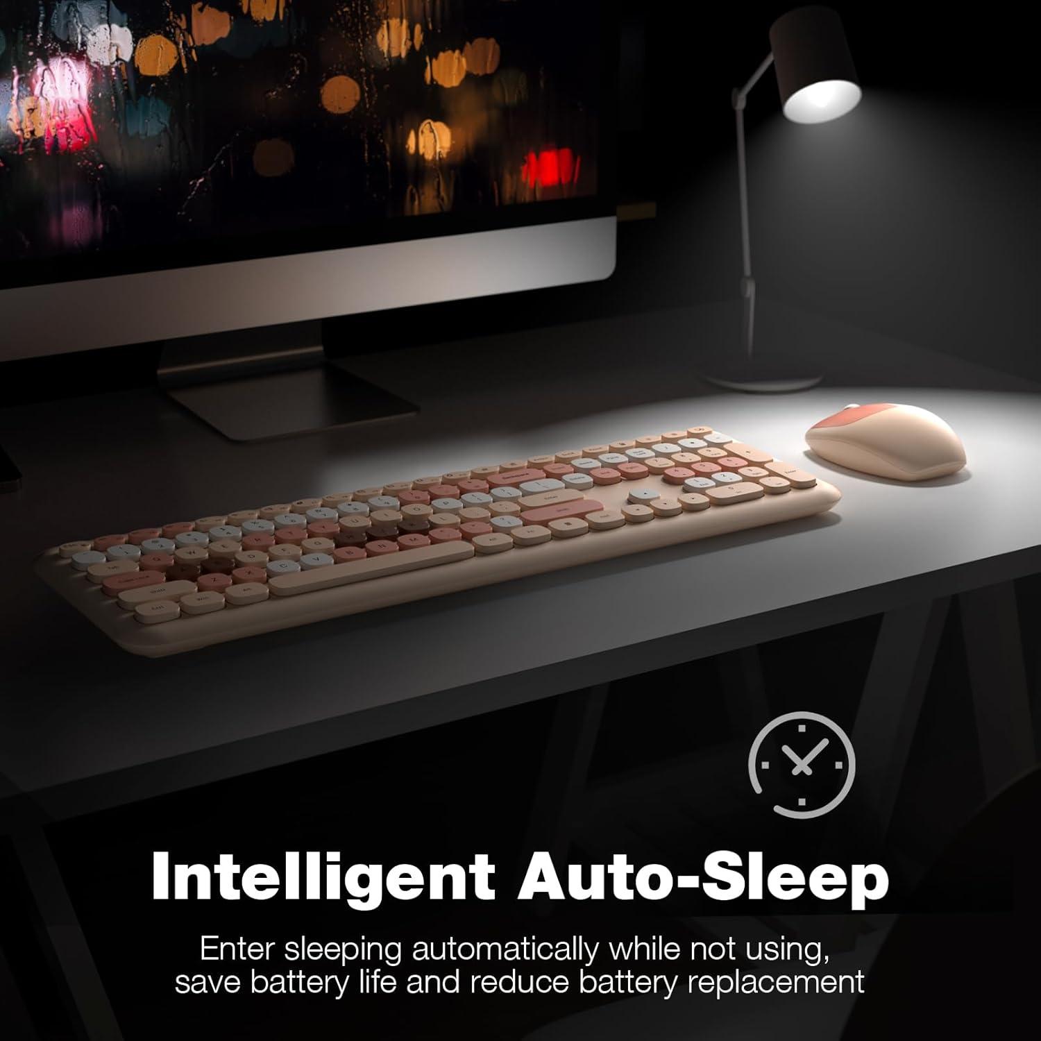 Combo Teclado y Ratón Inalámbrico MOFII Café Plug & Play