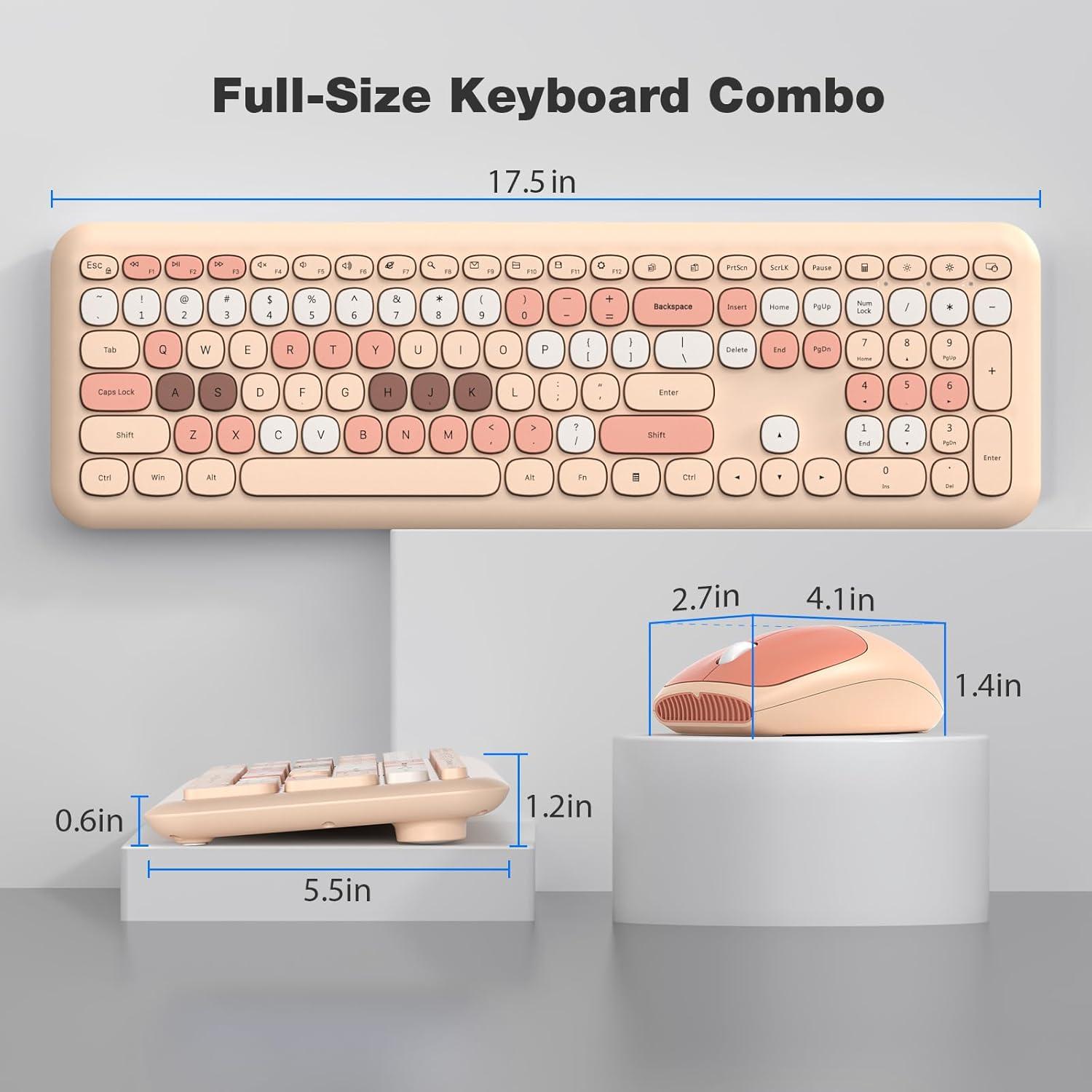 Combo Teclado y Ratón Inalámbrico MOFII Café Plug & Play