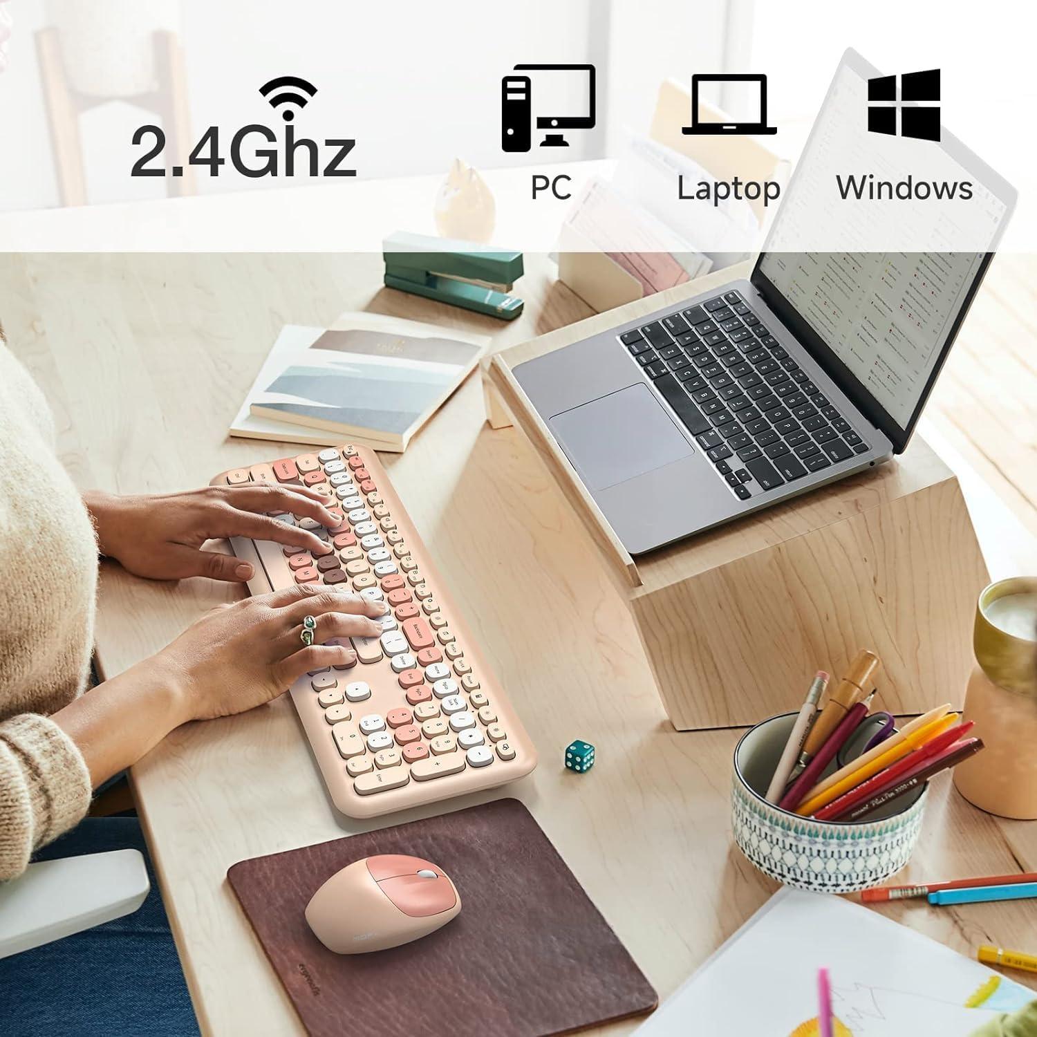 Combo Teclado y Ratón Inalámbrico MOFII Café Plug & Play