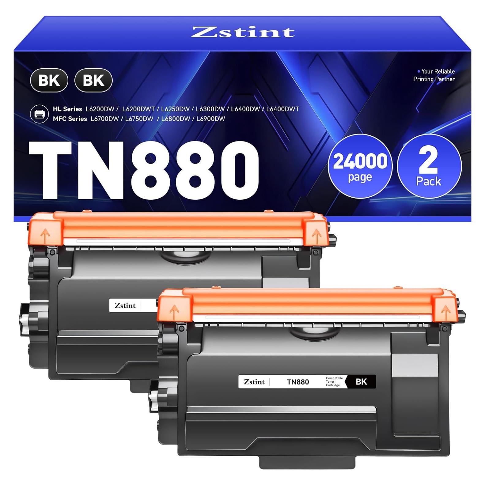 Cartucho de Tóner Zstint TN-880 Compatible Paquete de 2