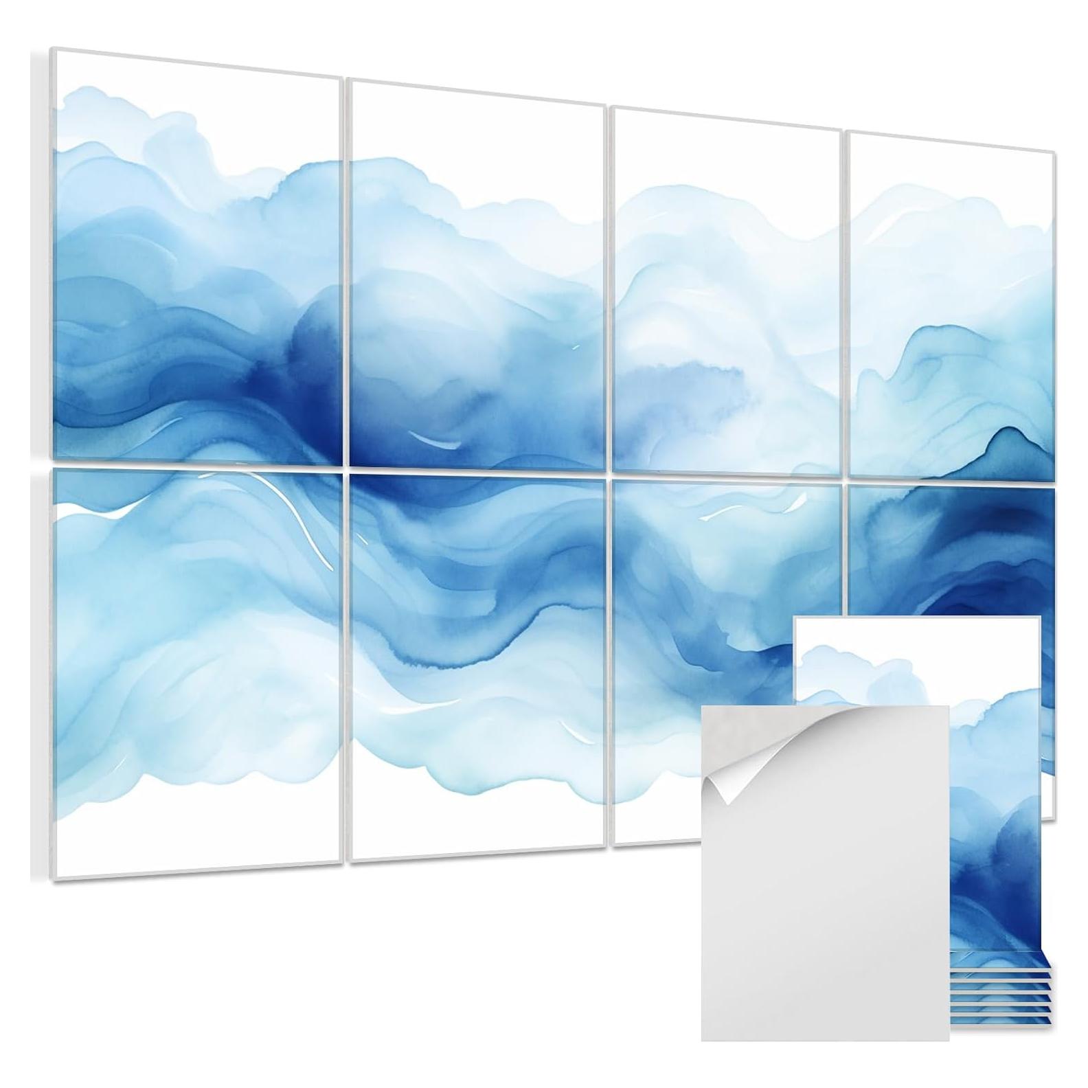 Paquete de 8 Paneles Acústicos Art Autoadhesivos 121.9x81.3cm