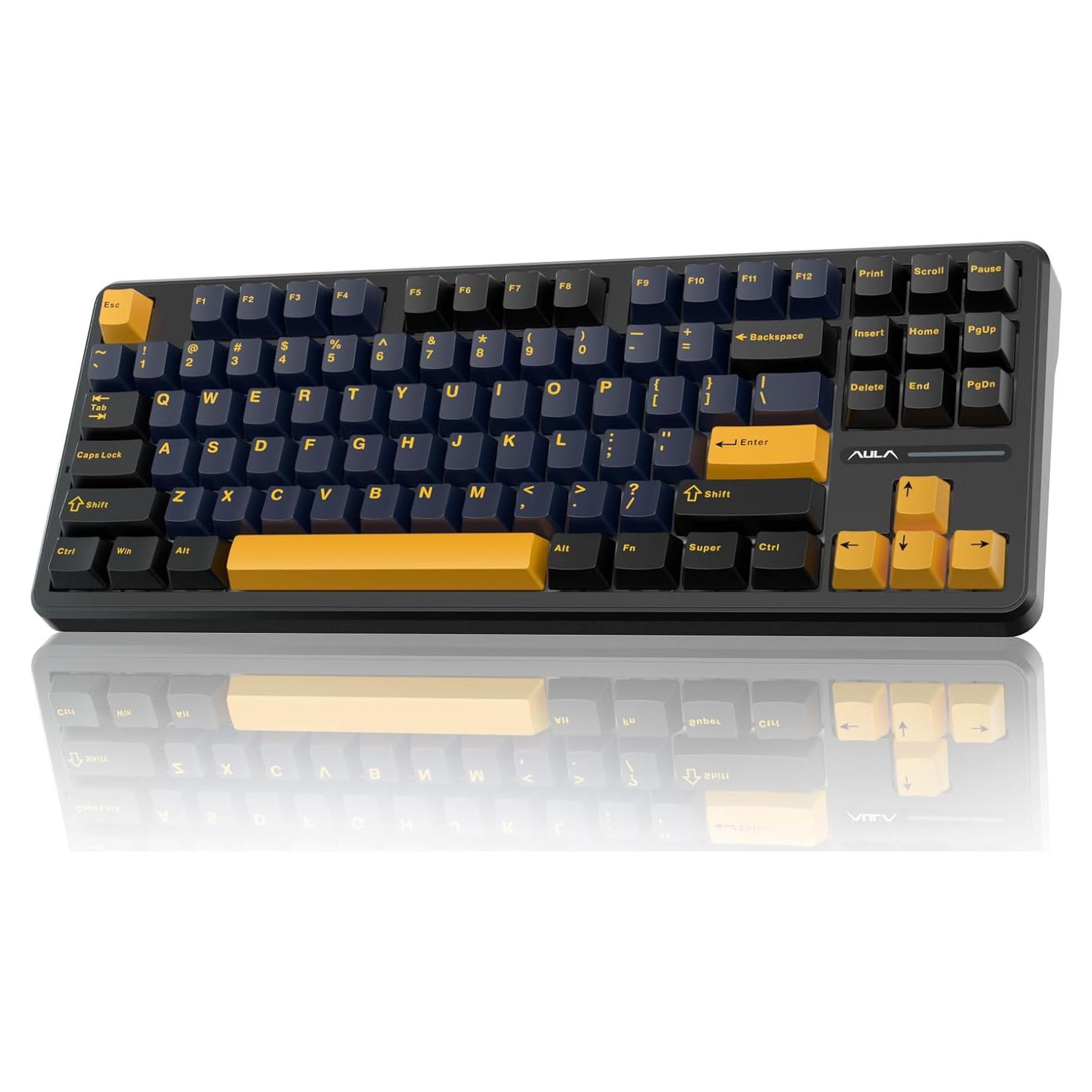 Teclado Mecánico Inalámbrico AULA F87 TKL RGB Hot Swappable