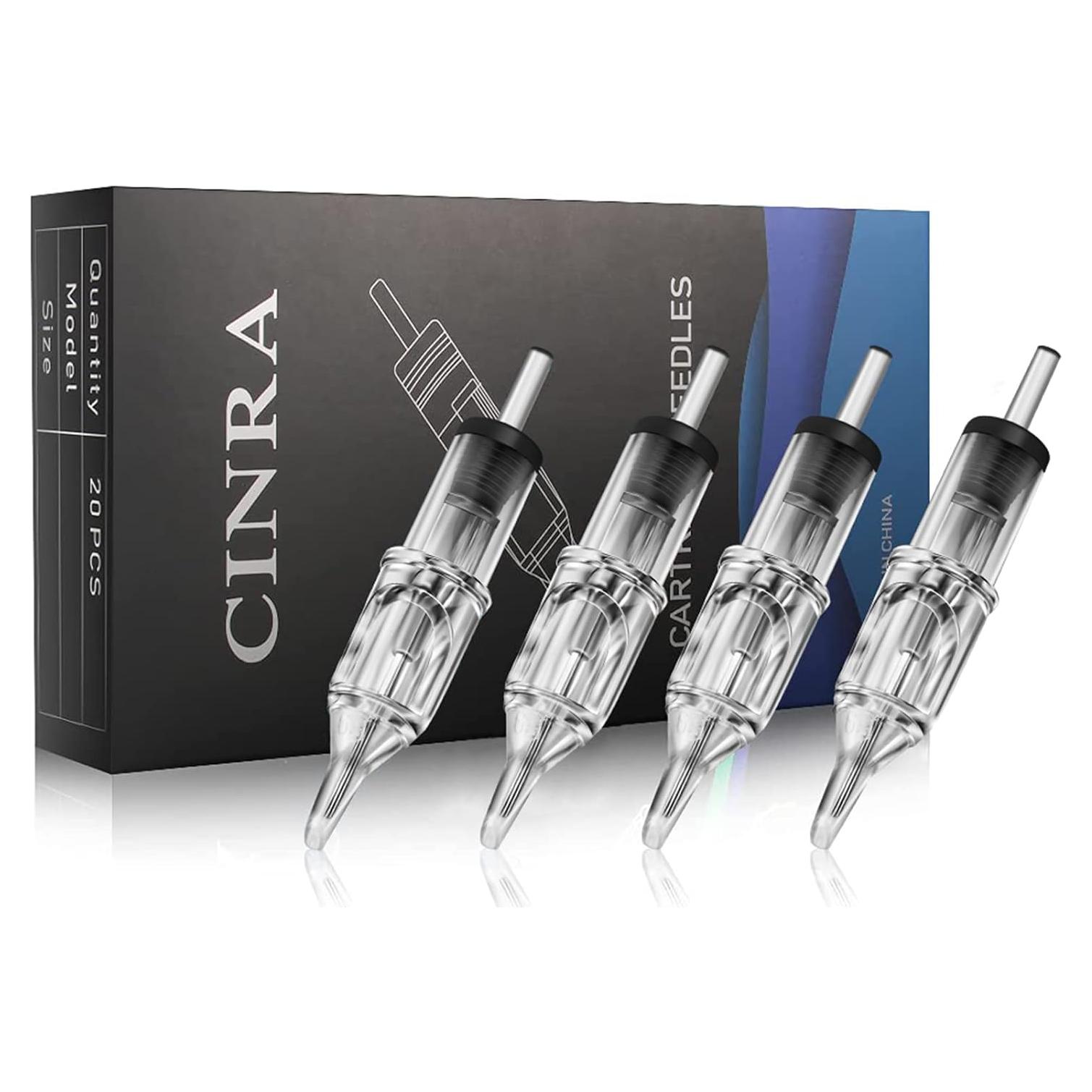 Agujas de Cartucho para Tatuaje CINRA 20Pcs #12 Liner Redondo