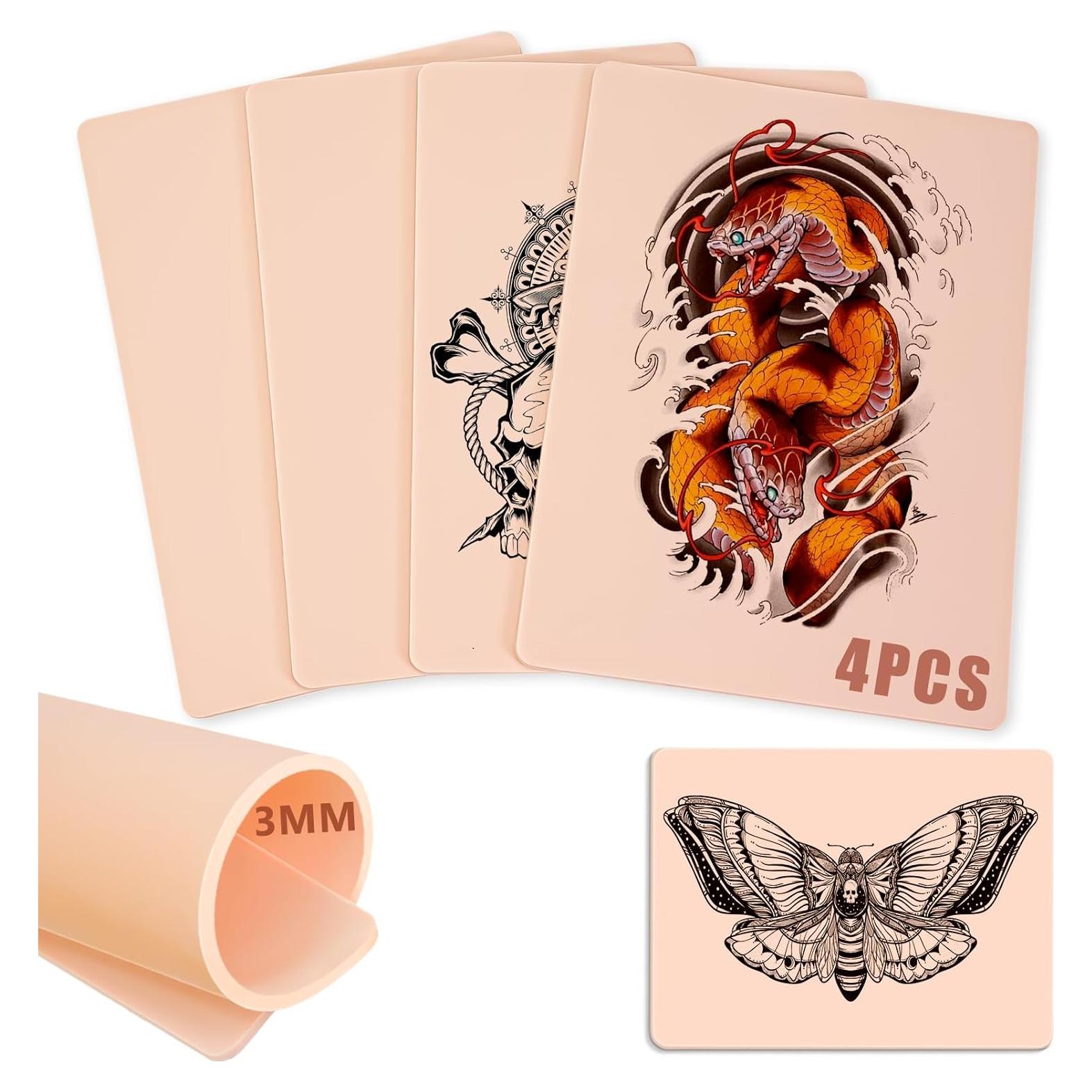 Piel Falsa de Tatuaje Sintética 3mm KTKAJW - 4 Piezas