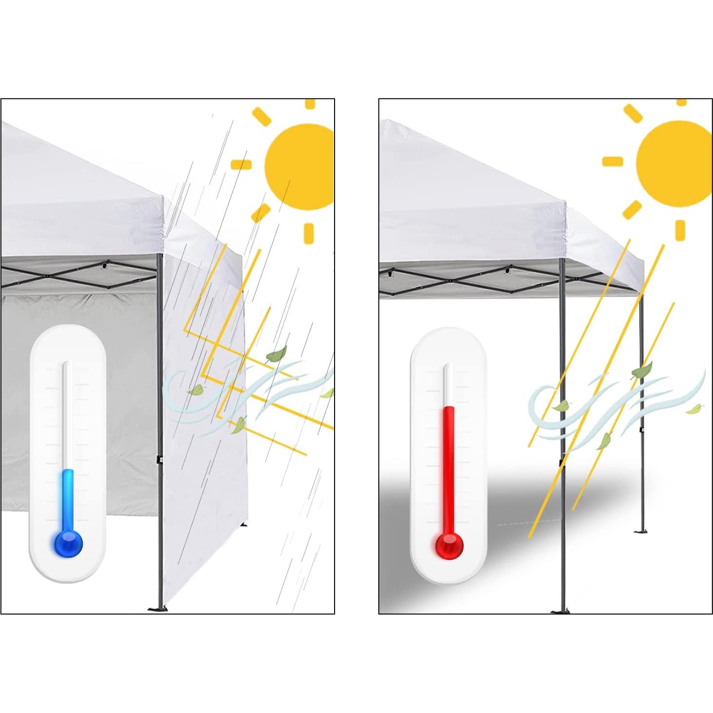 Pared Solar Canopy Senmortar 3x3m Plateada Impermeable