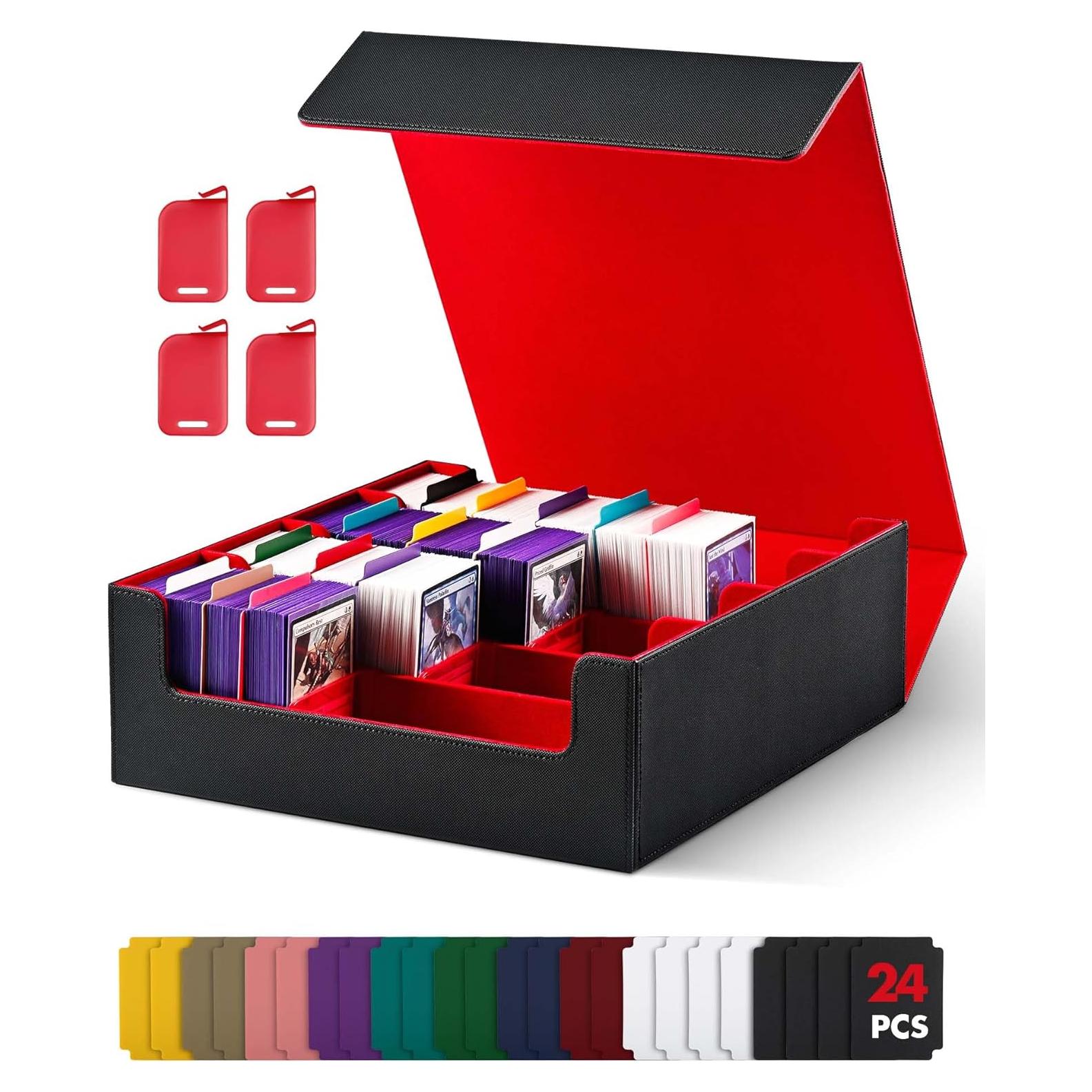 Caja de Almacenamiento de Cartas UAONO 2400+ Negro y Rojo