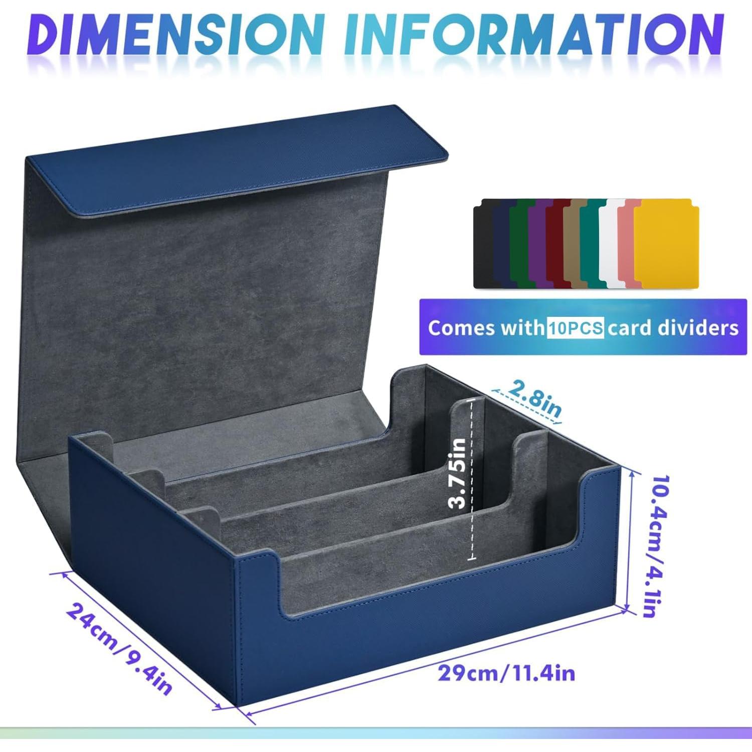 Caja de Almacenamiento de Cartas UAONO 1800+ Cartas Azul