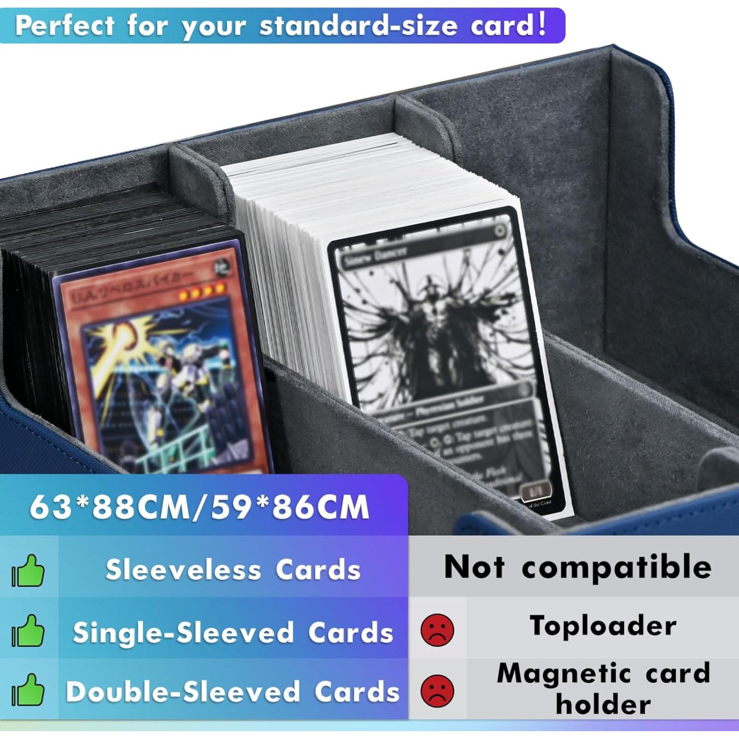 Caja de Almacenamiento de Cartas UAONO 1800+ Cartas Azul