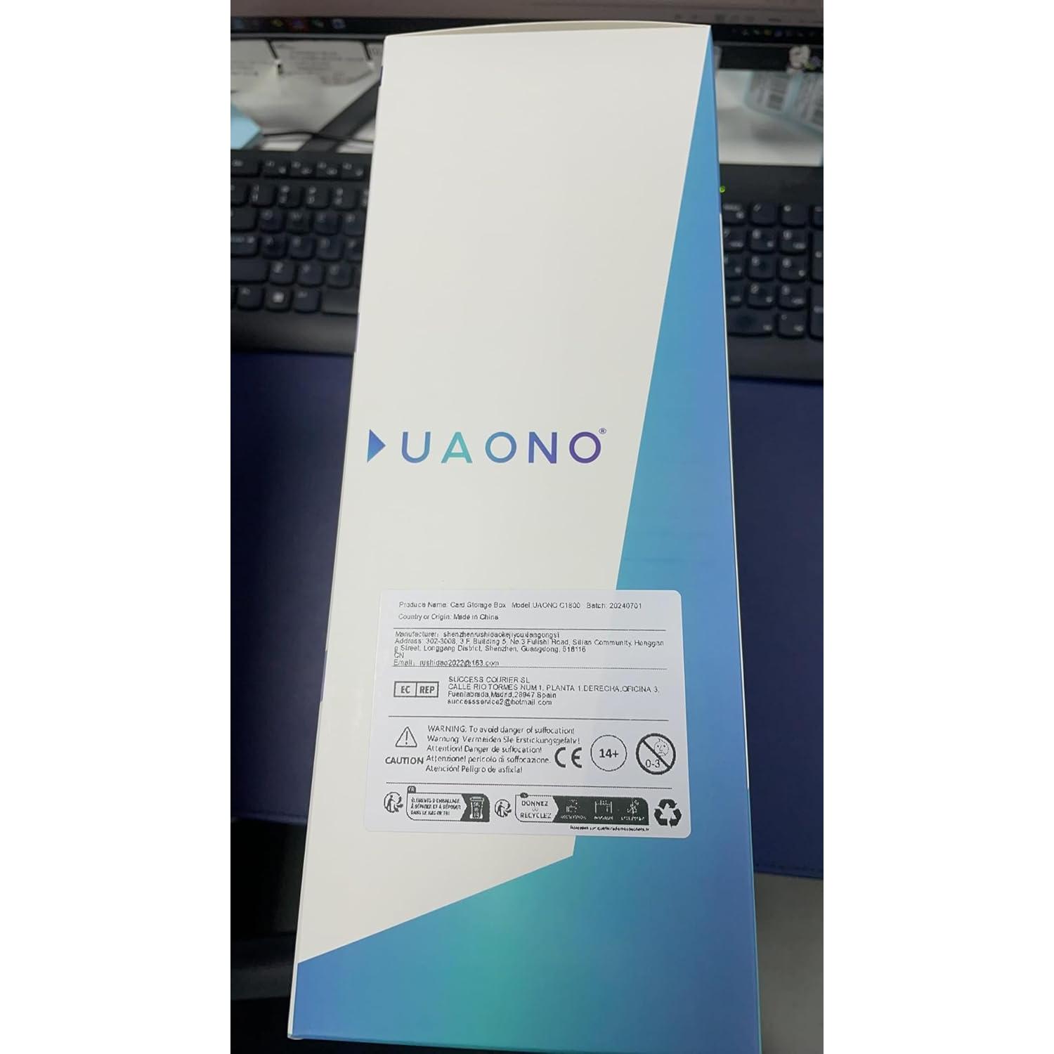 Caja de Almacenamiento de Cartas UAONO 1800+ Cartas Azul