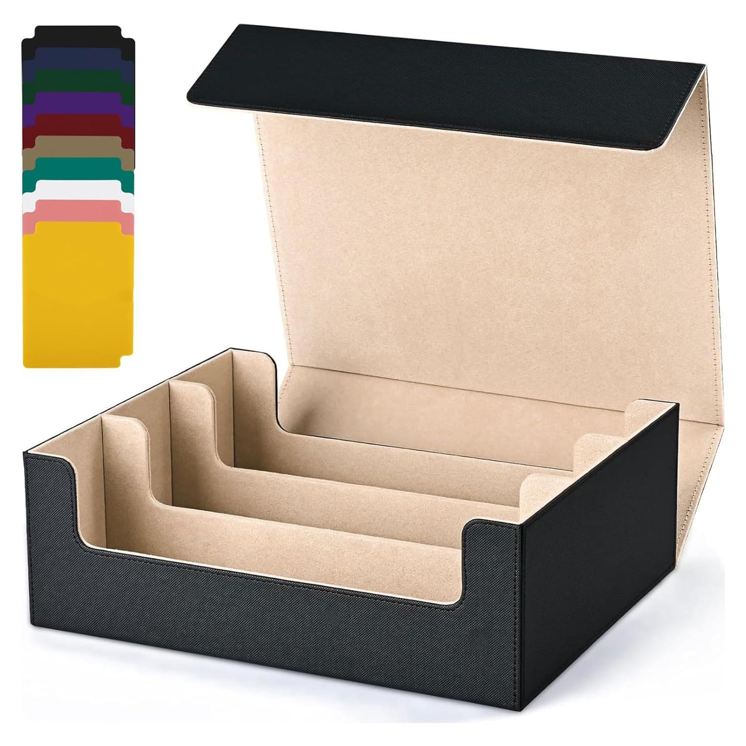 Caja de Almacenamiento de Cartas UAONO 1800+ Magnética Negro/Dorado