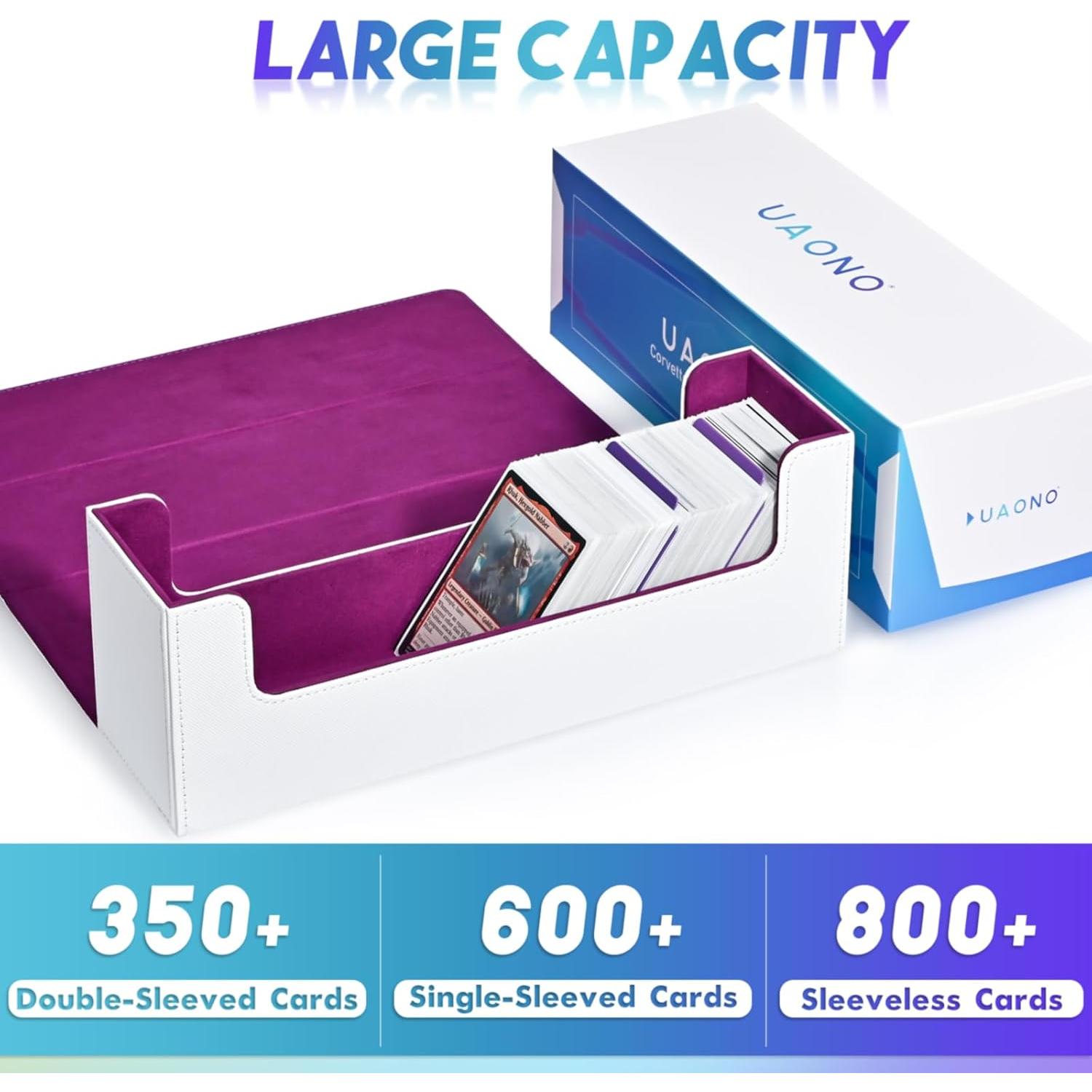 Caja de Almacenamiento de Cartas UAONO 600+ PU Cuero Magnético