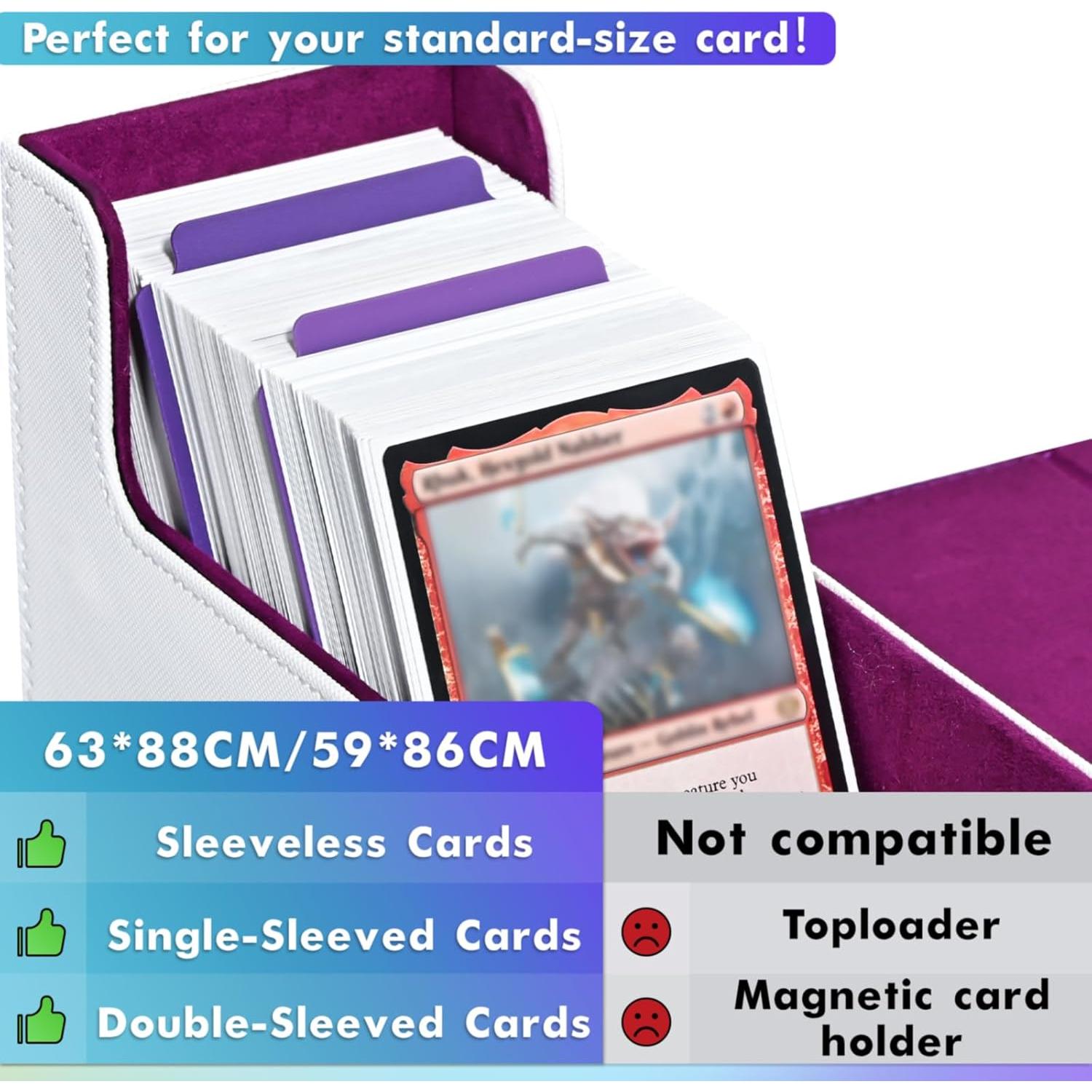 Caja de Almacenamiento de Cartas UAONO 600+ PU Cuero Magnético