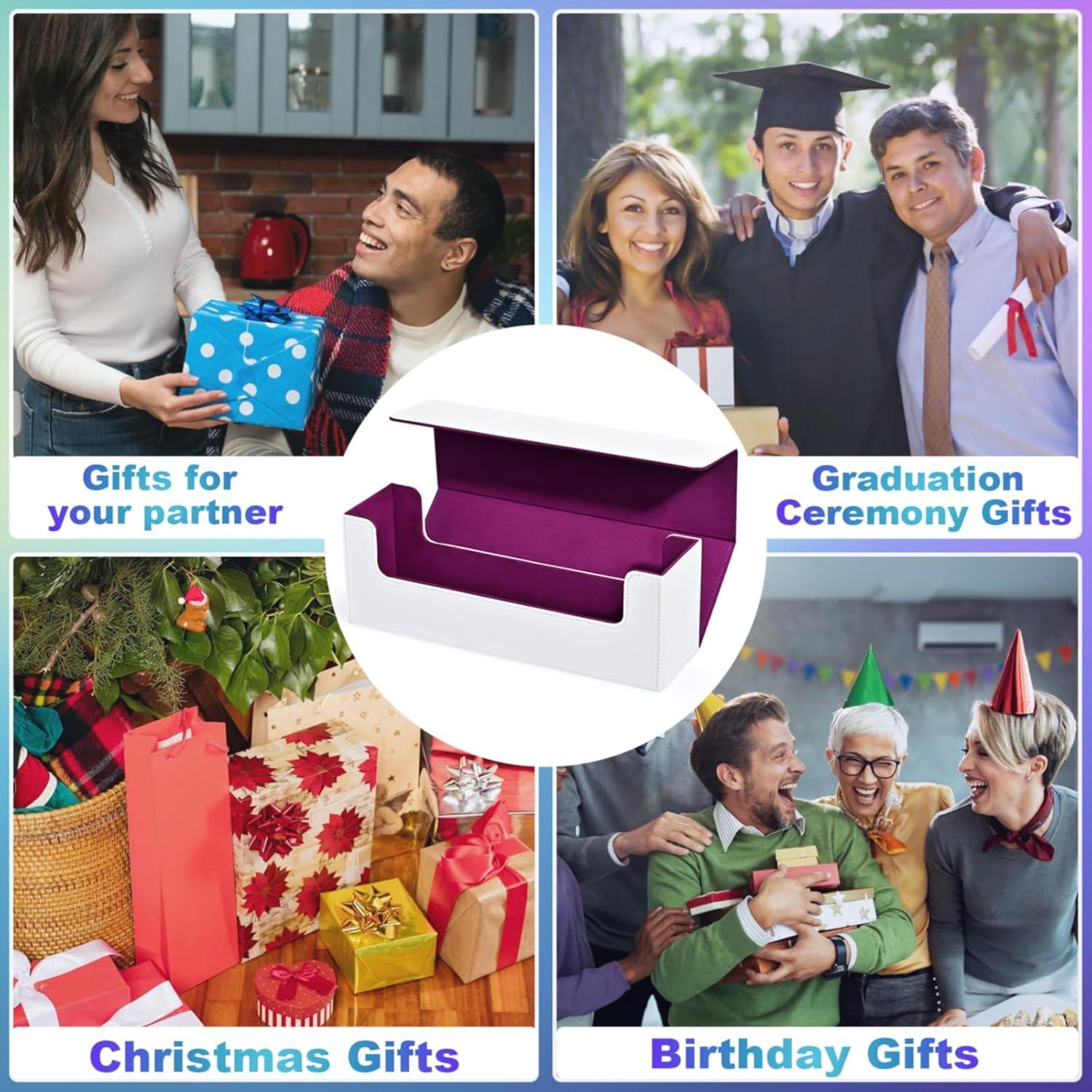 Caja de Almacenamiento de Cartas UAONO 600+ PU Cuero Magnético