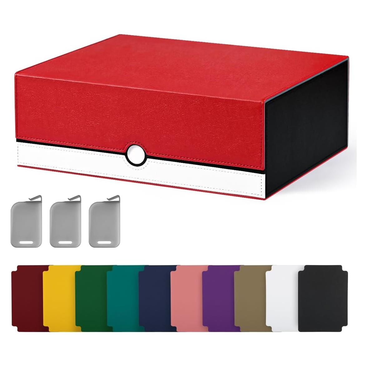 Caja de Almacenamiento de Cartas UAONO 1800+ Rojo y Blanco