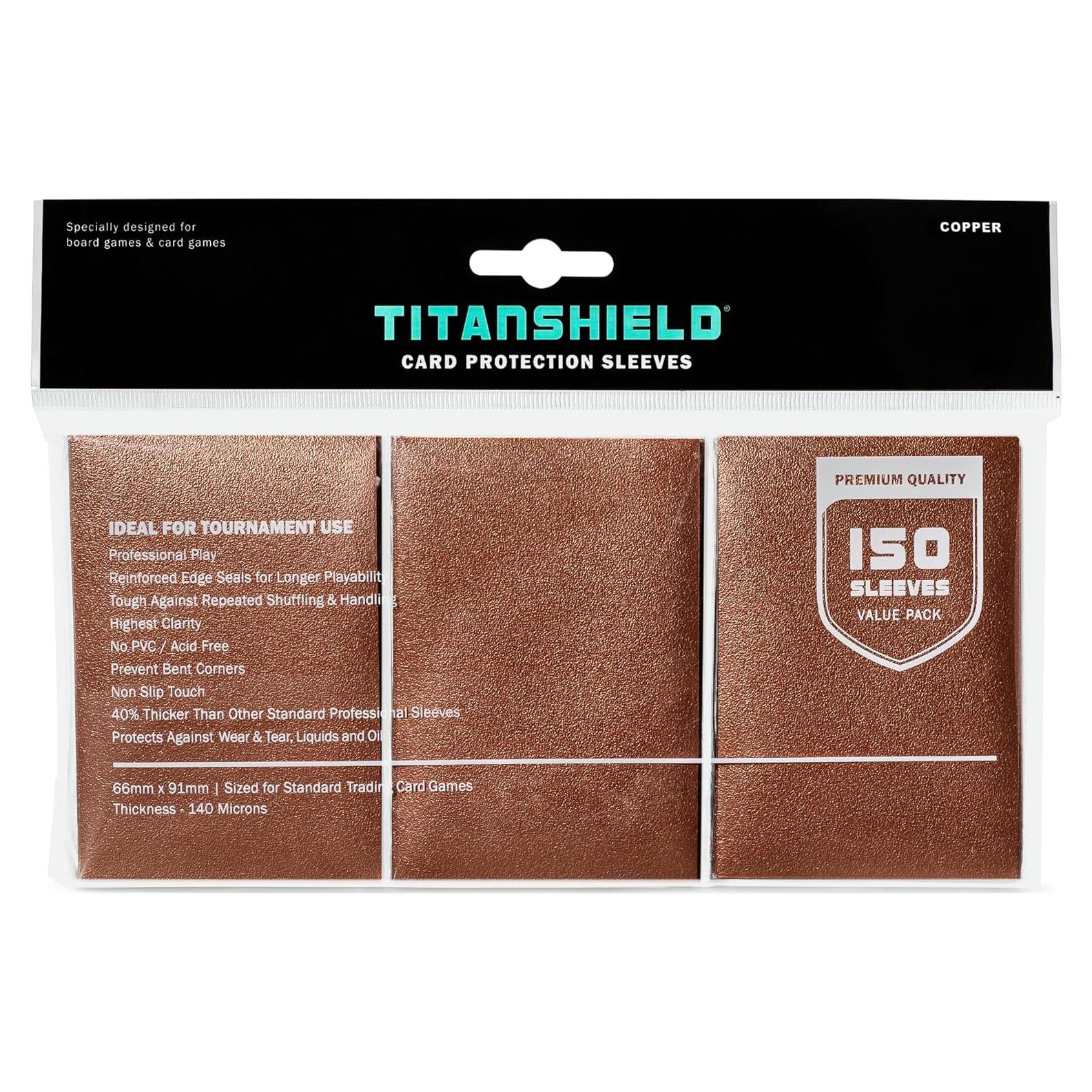 Fundas de Cobre TitanShield 150 para Cartas 66x91mm