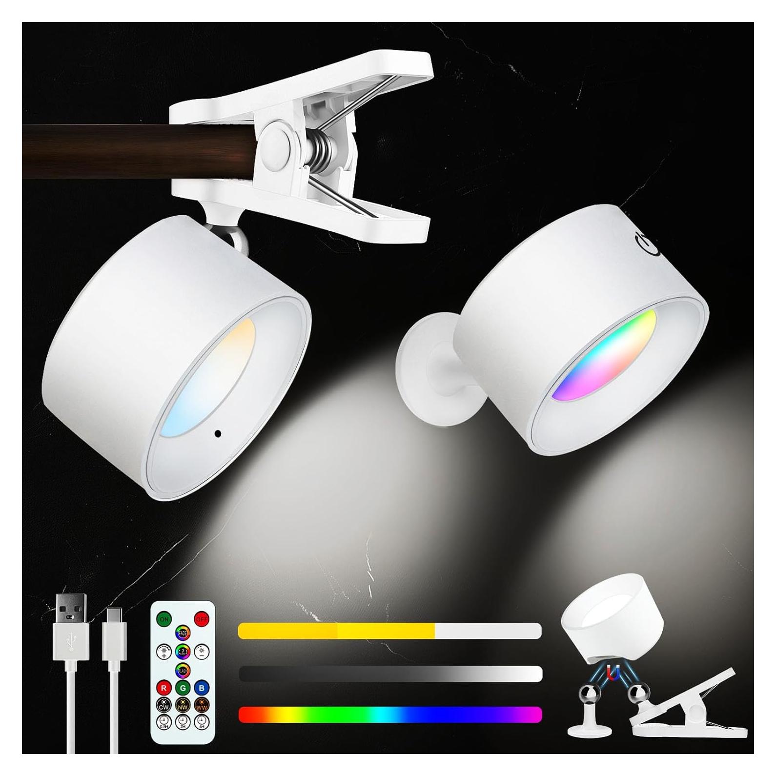 Lámpara de Pared LED Adetu, Recargable, 3 Temperaturas, Control Remoto