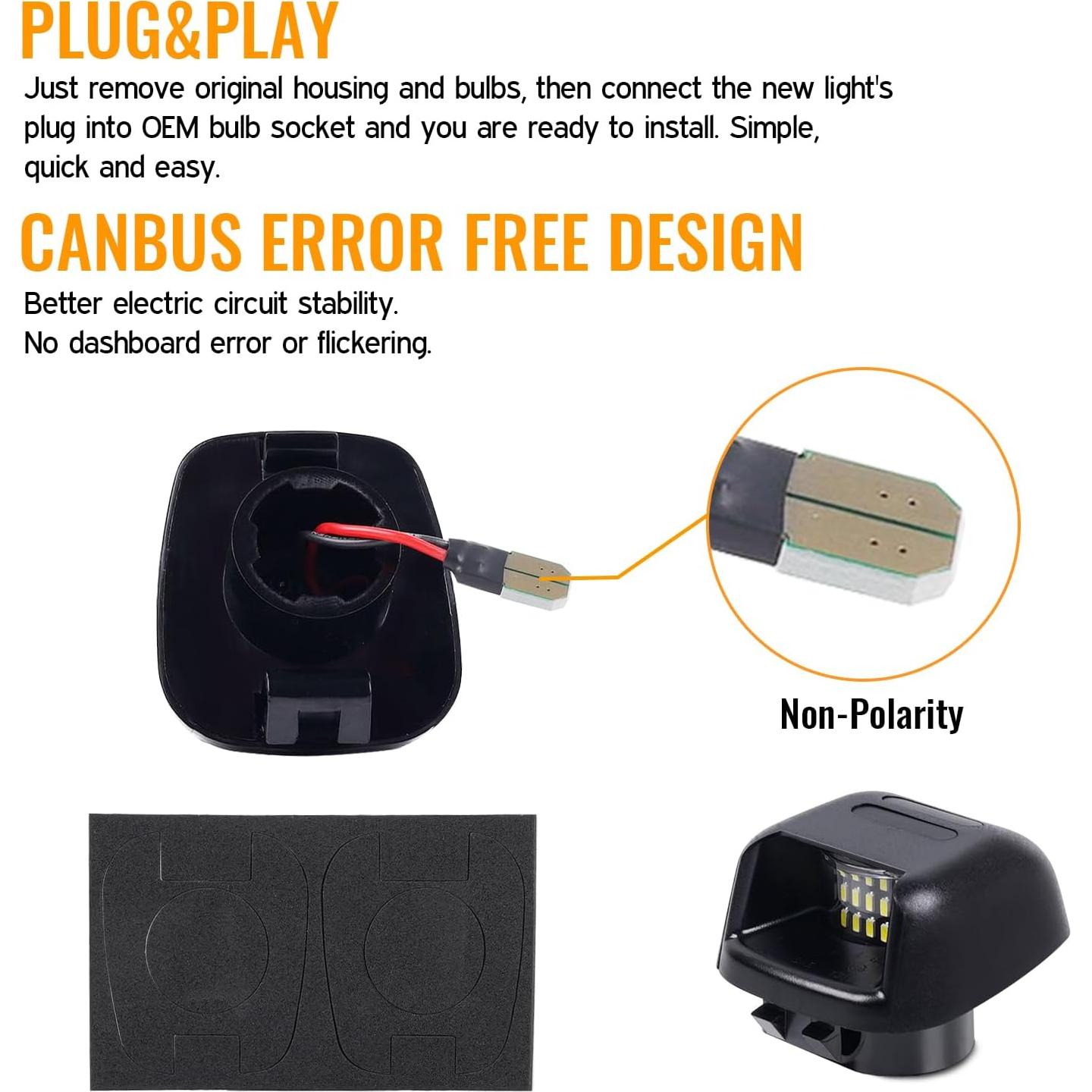 Luces de Placa LED Gempro Ámbar para Nissan y Suzuki