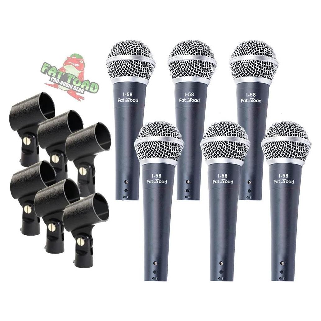 Paquete de 6 Micrófonos Dinámicos Cardioides Fat Toad
