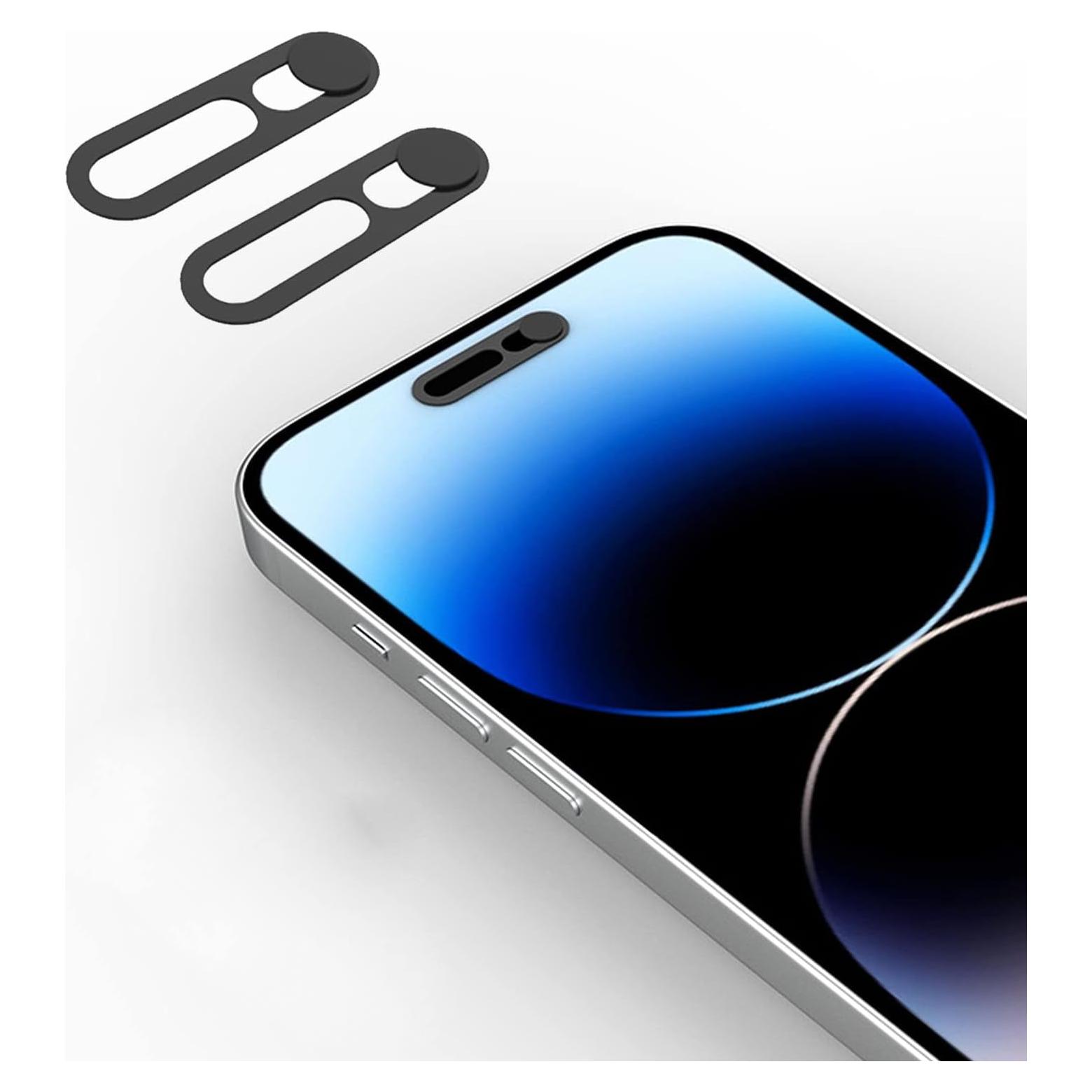 Cubierta de Cámara Frontal Peramarl para iPhone 14/15/16 - 2PCS Negro