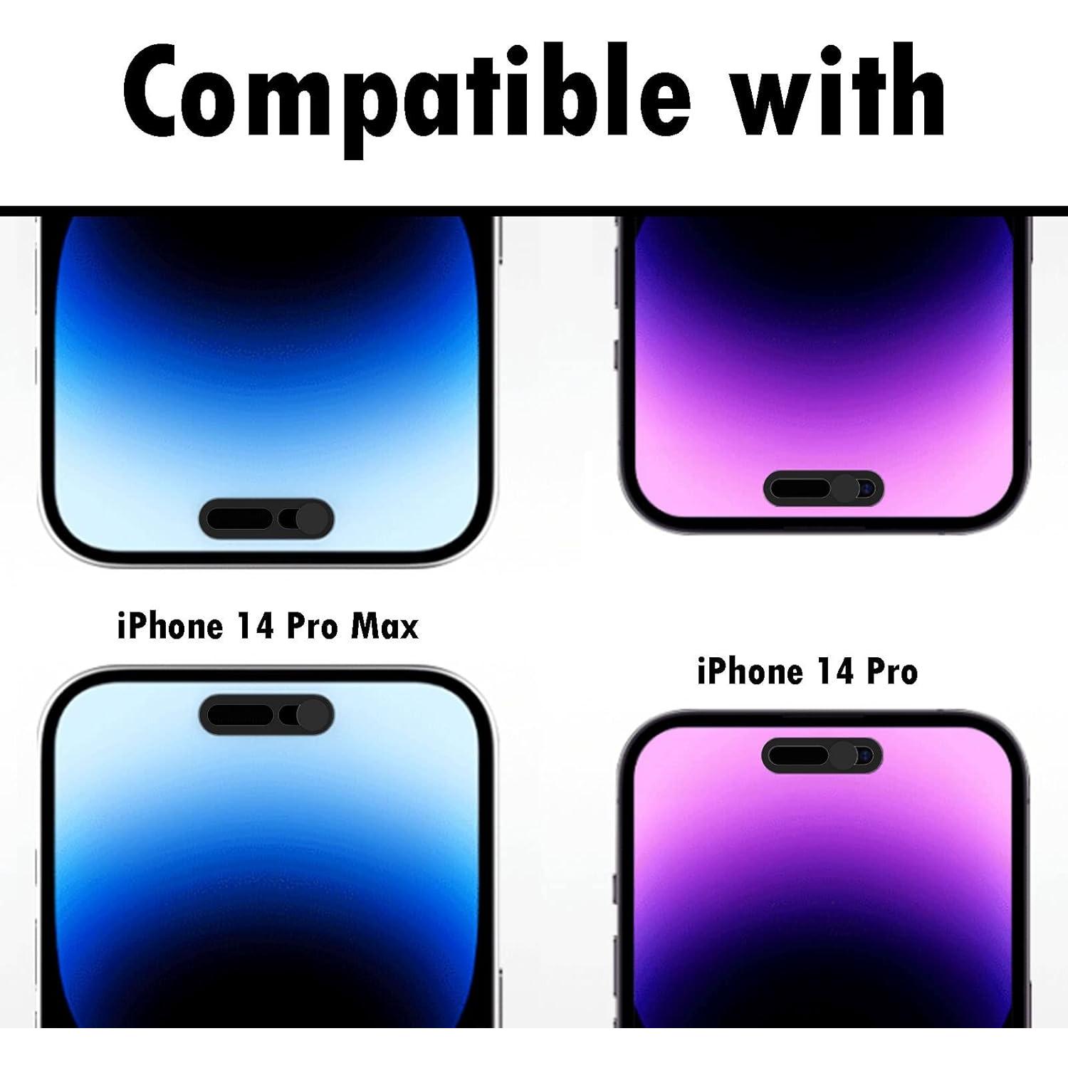 Cubierta de Cámara Frontal Peramarl para iPhone 14/15/16 - 2PCS Negro