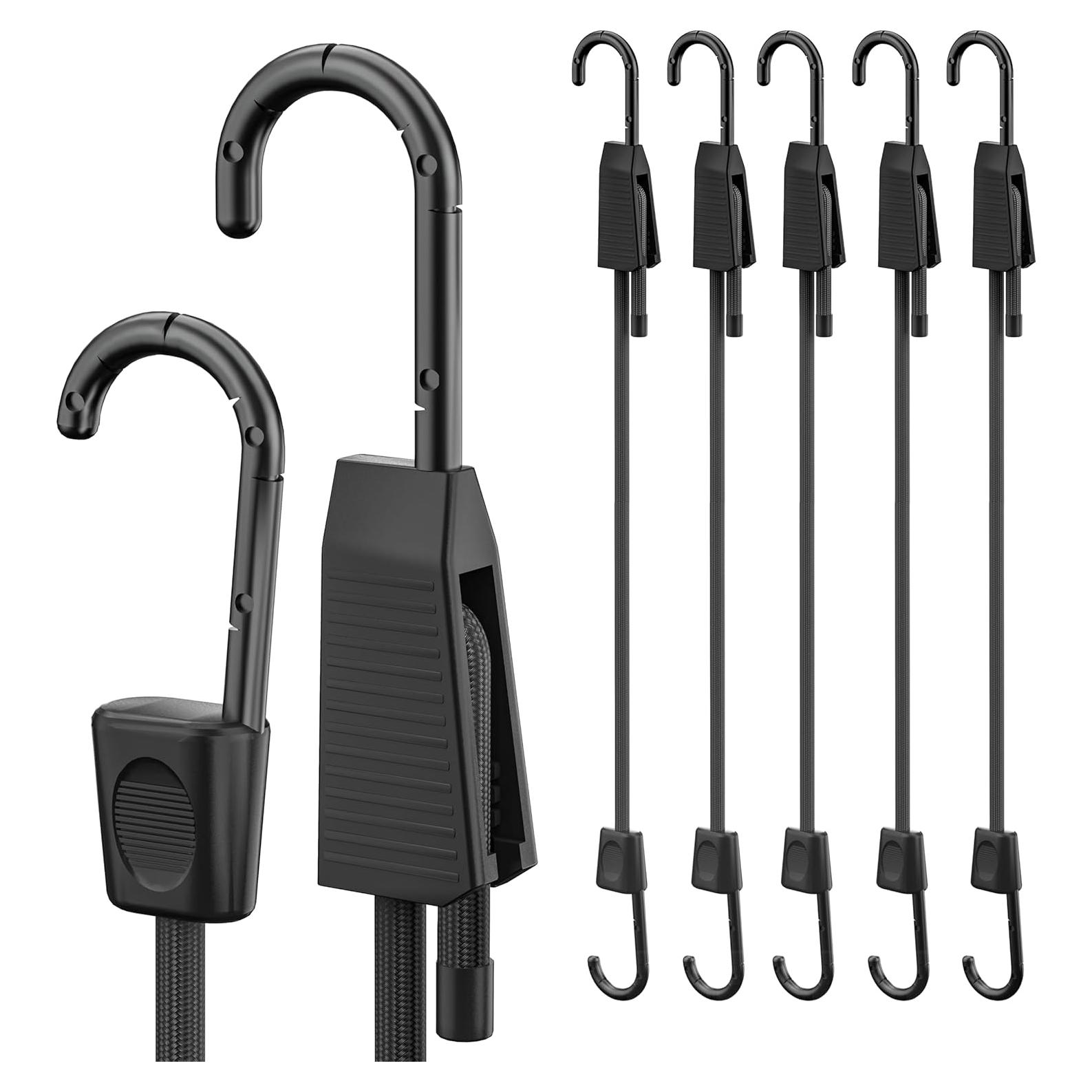 Cuerdas Bungee Ajustables Rugtol 121.92 cm 6 Pcs Negras