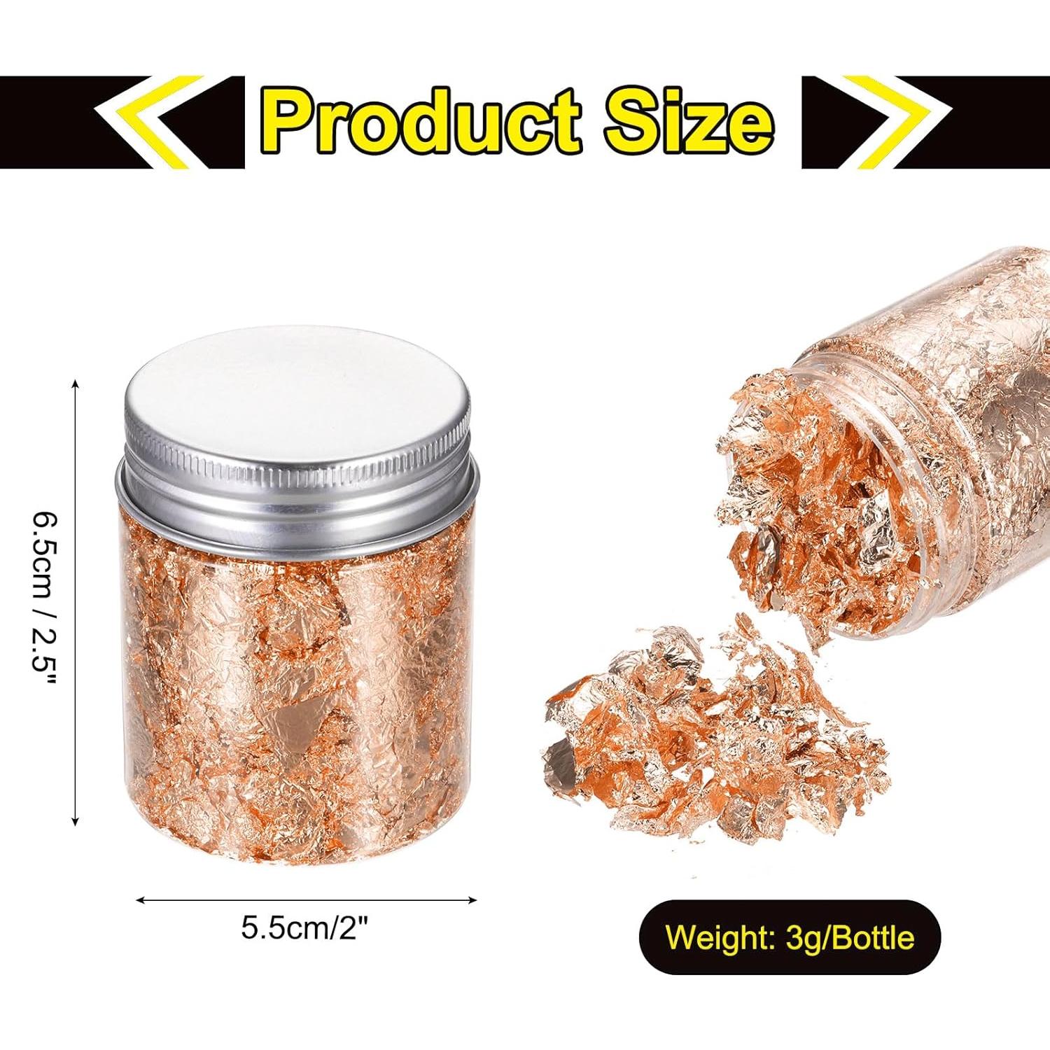 Copos de Hoja de Oro Cobre 3g MECCANIXITY para Manualidades