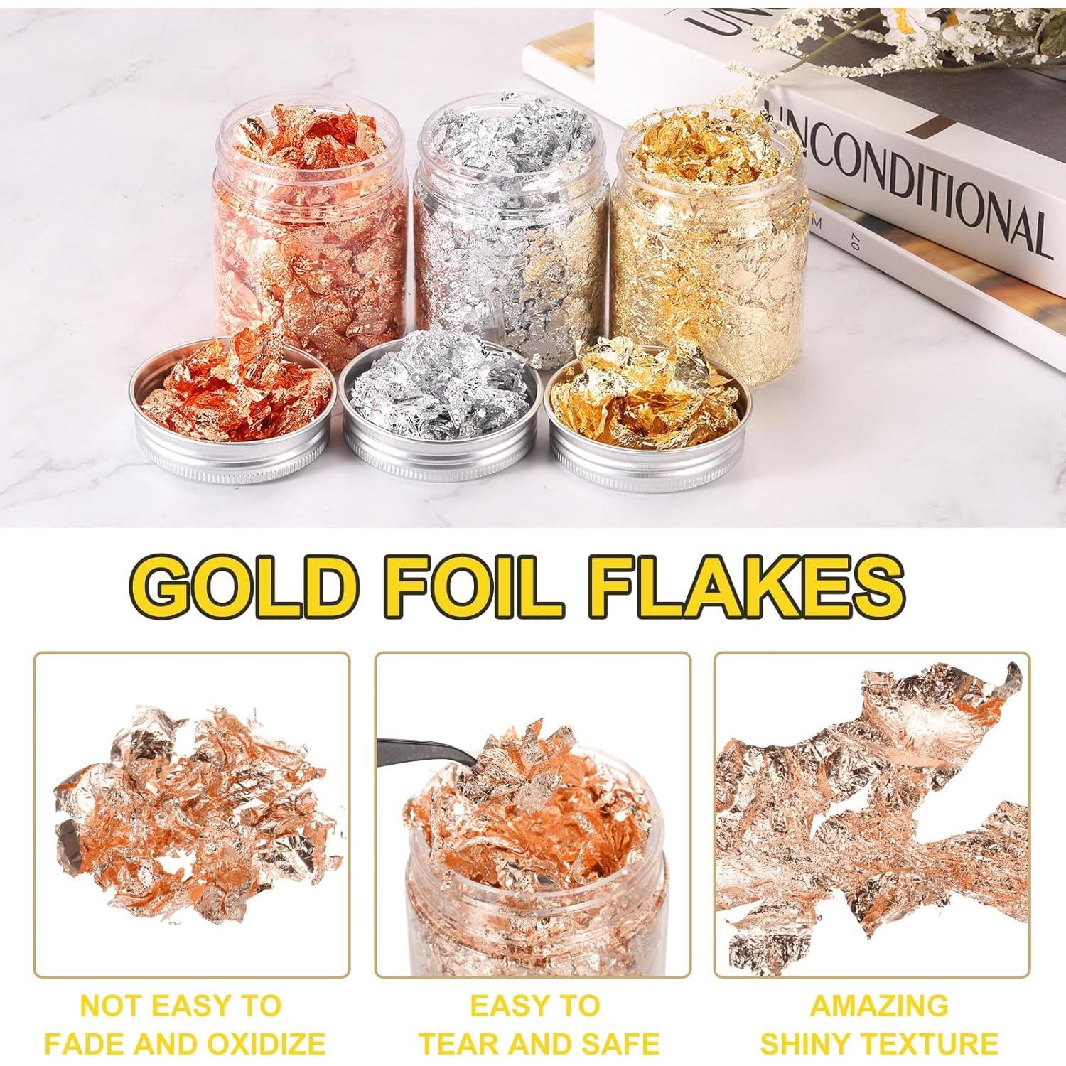 Copos de Hoja de Oro Cobre 3g MECCANIXITY para Manualidades